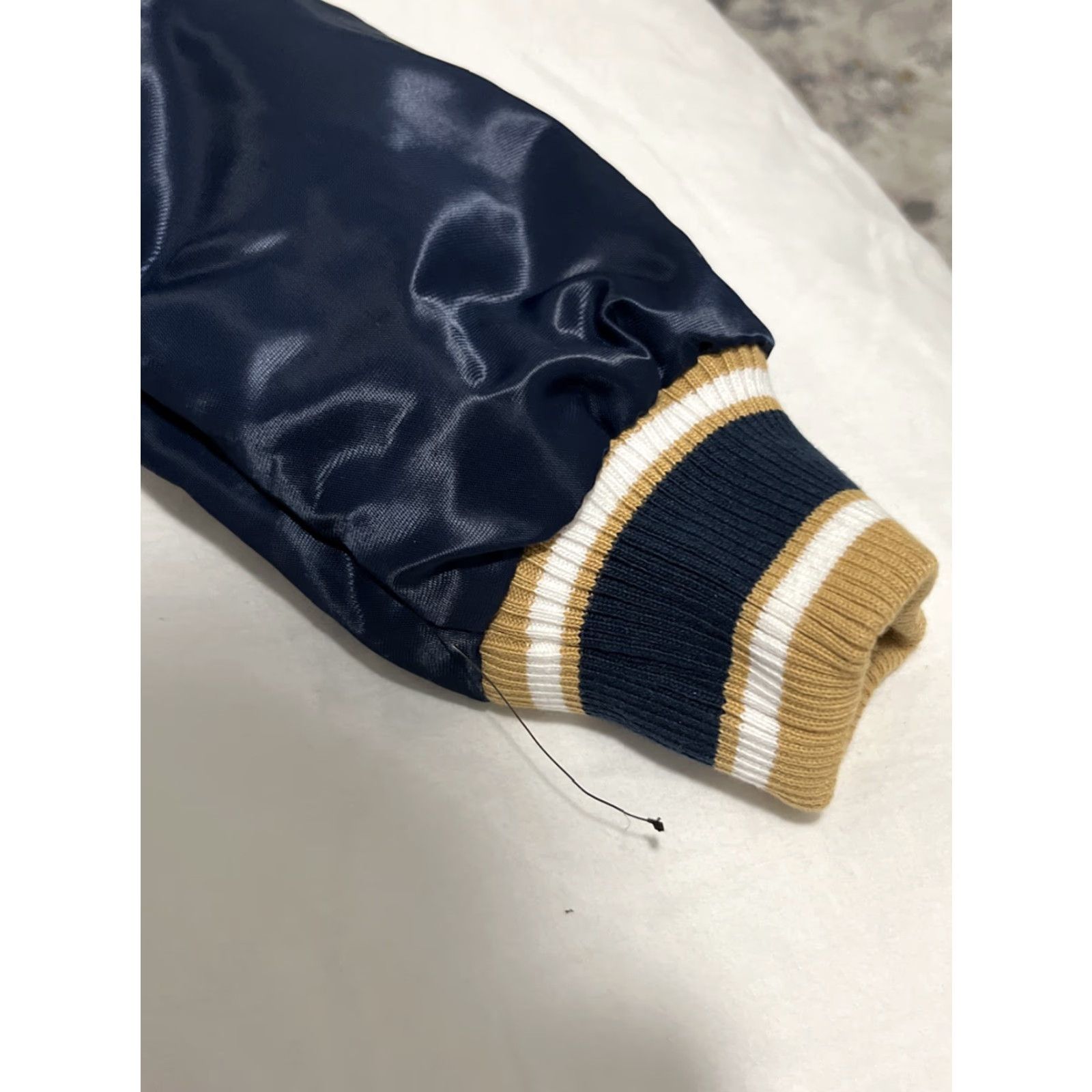 Starter VINTAGE VeeFriends Gift Goat GIFTED Jacket Bomber Blue Satin Nylon GOAT 80s 90s Size M Mens Regular Winter Spring Fall Limited Edition Size US M / EU 48-50 / 2 - 3 Thumbnail
