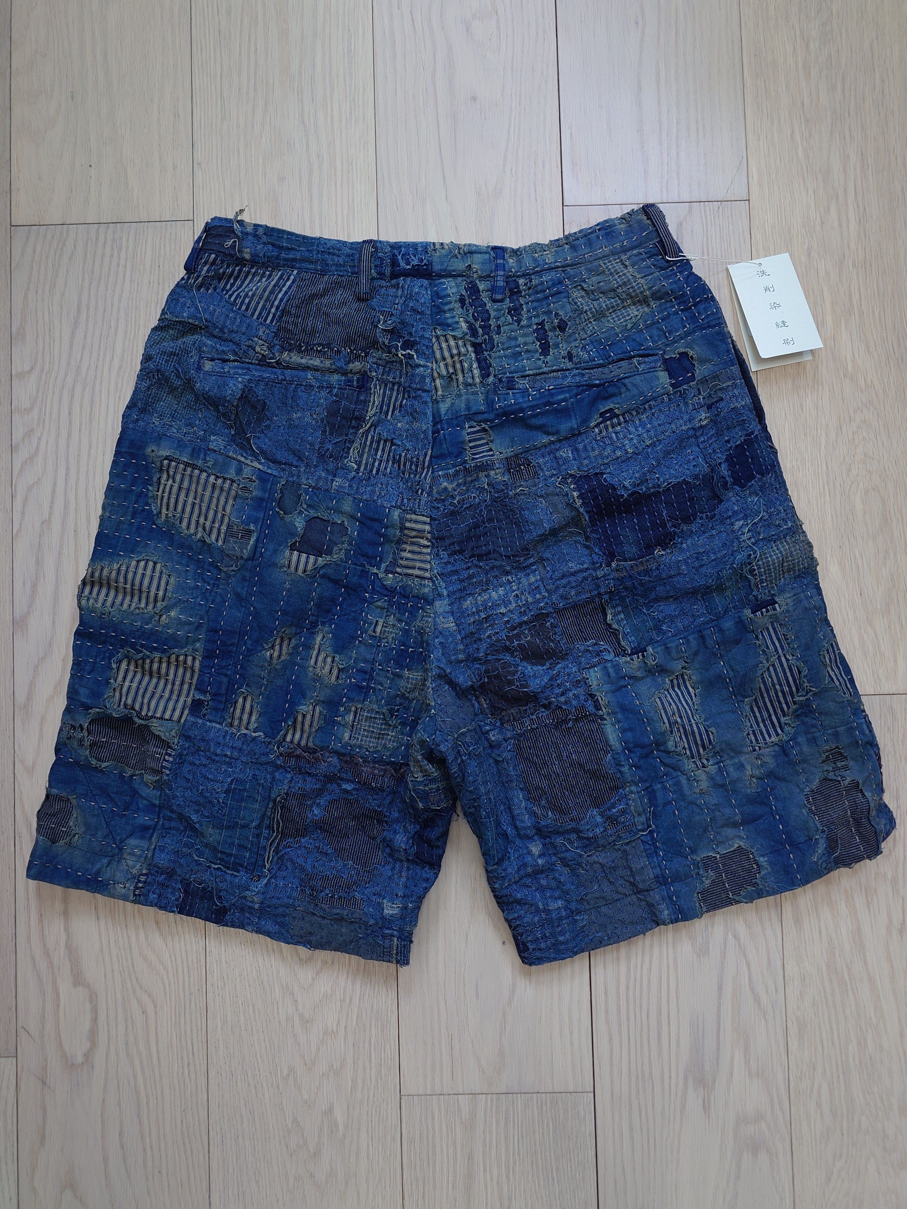 Kapital Kapital Boro Ivy Denim Shorts Size US 33 - 1 Thumbnail