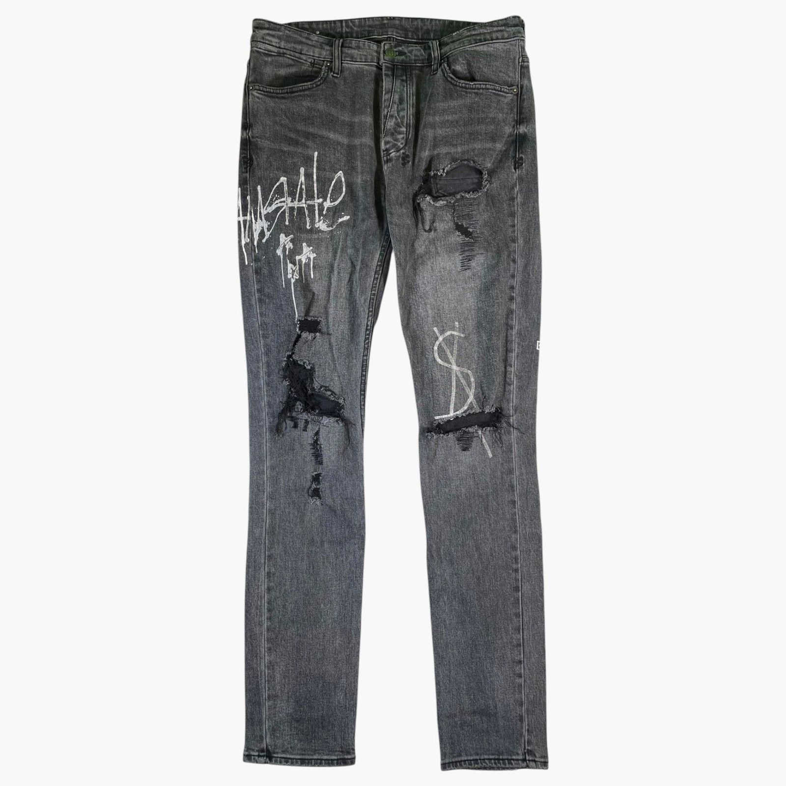 Ksubi Ksubi All Over Grey Jeans Size US 34 / EU 50 - 1 Thumbnail