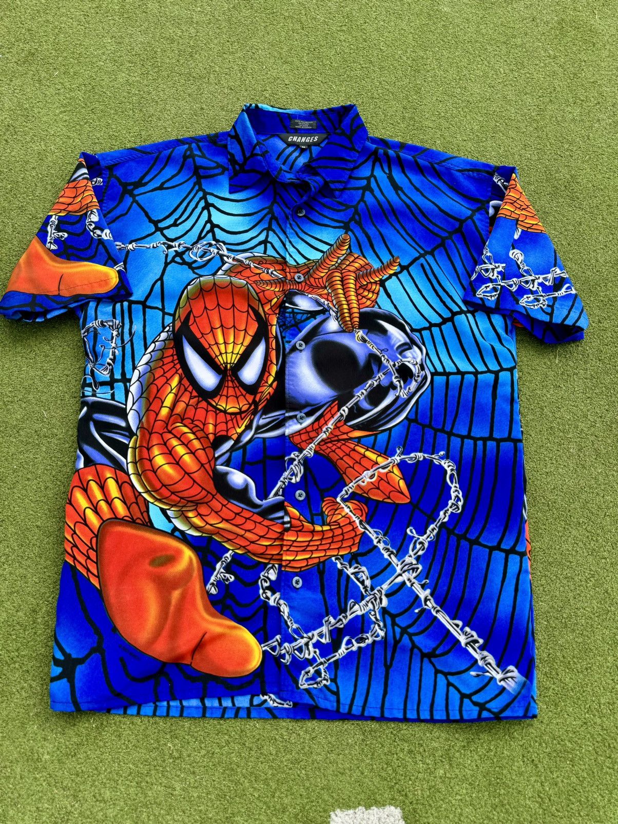Marvel Comics × Vintage 2001 Spiderman Marvel Japanese Anime Movie Button Up Shirt Size US M / EU 48-50 / 2 - 4 Thumbnail