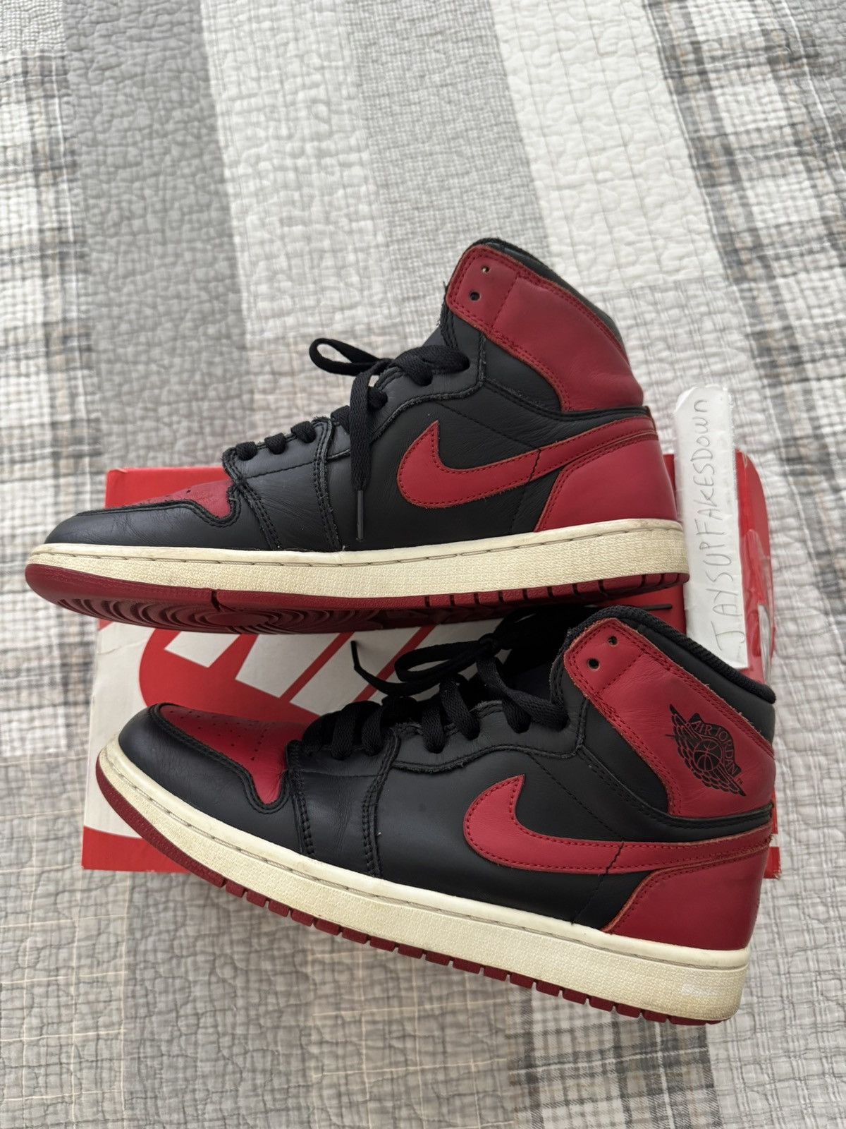 Jordan Brand Air Jordan 1 Retro High OG "Bred 2013" 8.5 Size US 8.5 / EU 41-42 - 9 Thumbnail