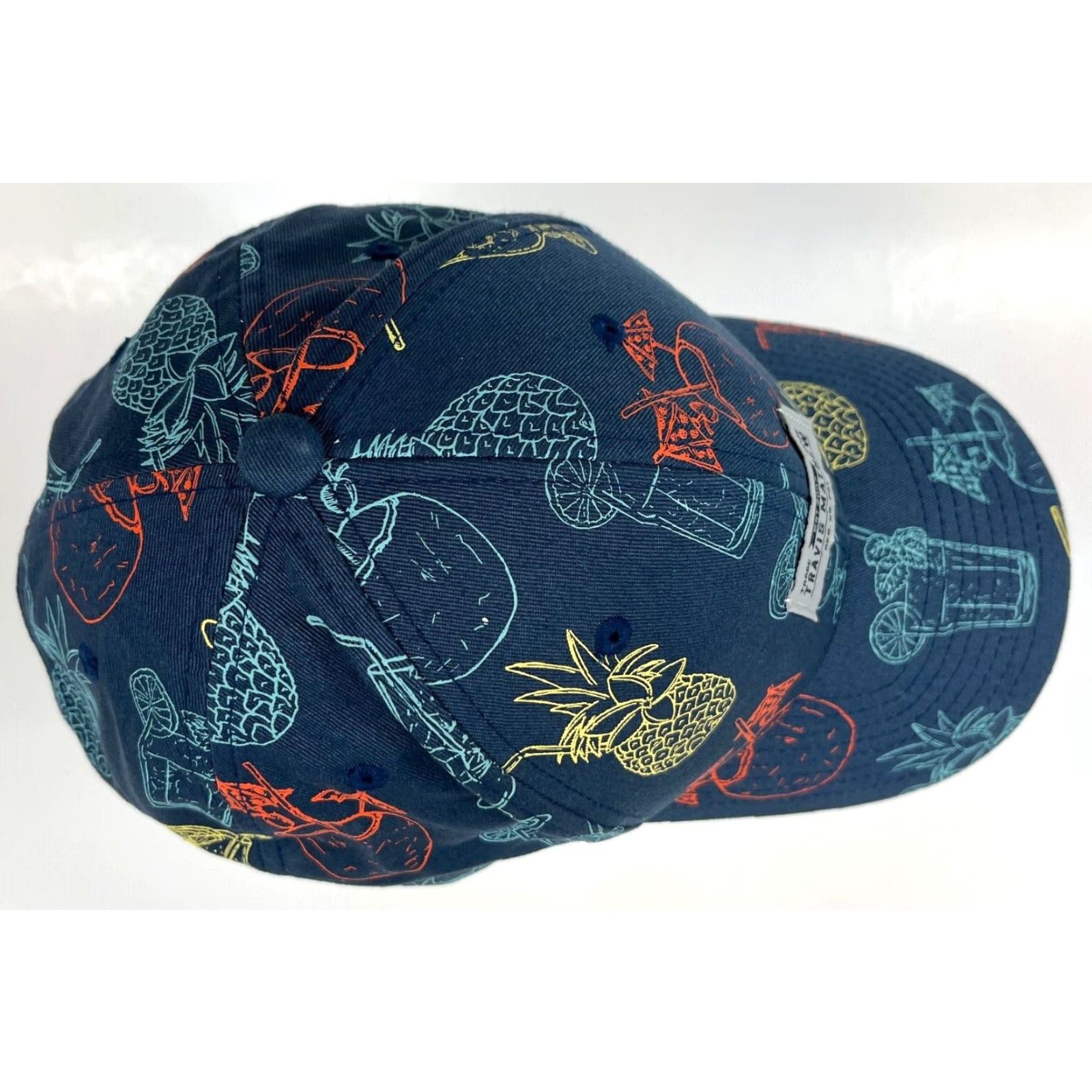 TravisMathew Travis Mathew Snapback Hat Multicolor Drink Cocktails All Over Print Men One Size Adjustable Cotton Baseball Cap Size ONE SIZE - 7 Thumbnail