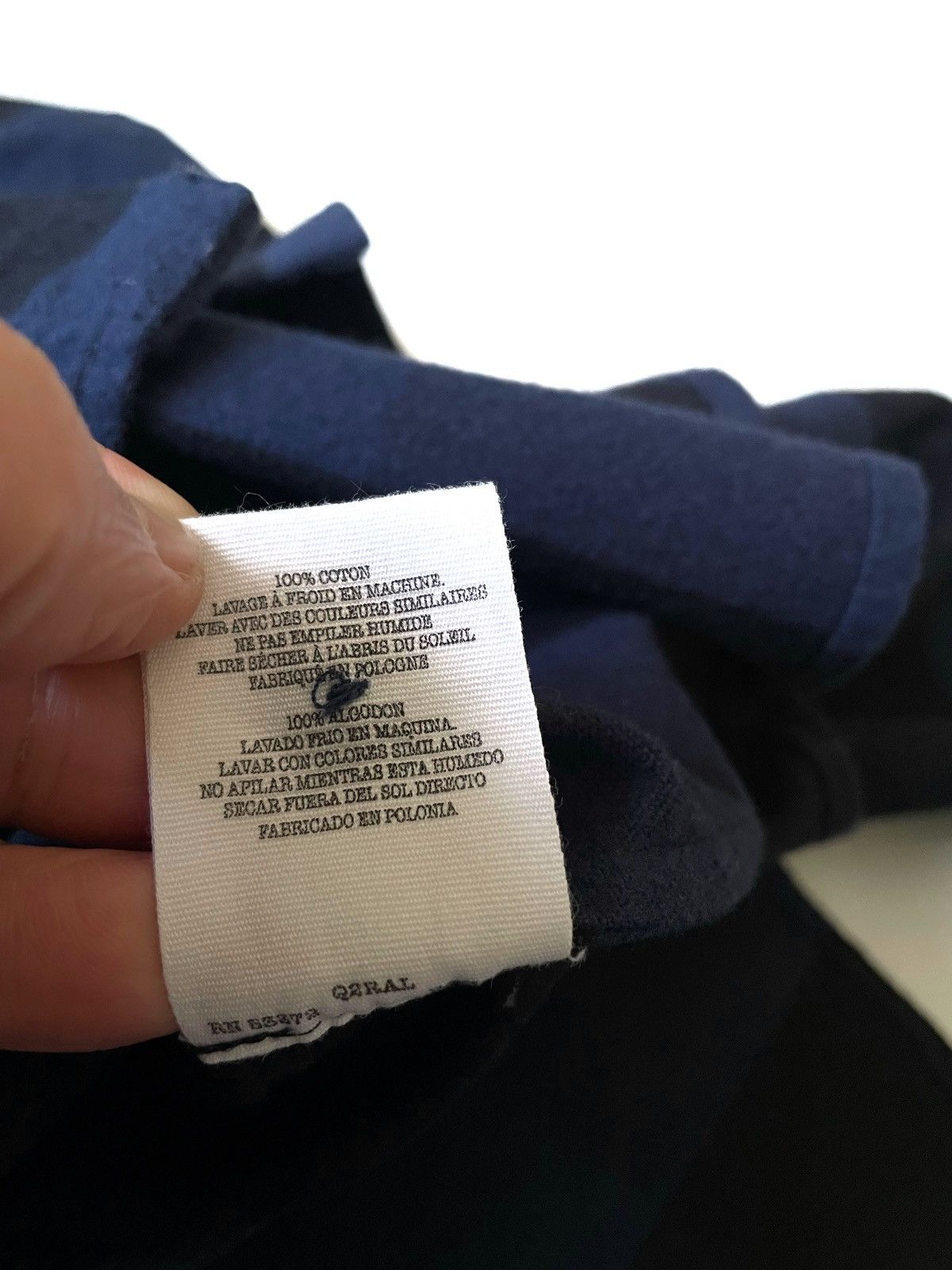 Designer × YMC YMS Flannel Women Blue Cotton Stripe Shirt Size S Poland Size S / US 4 / IT 40 - 8 Thumbnail