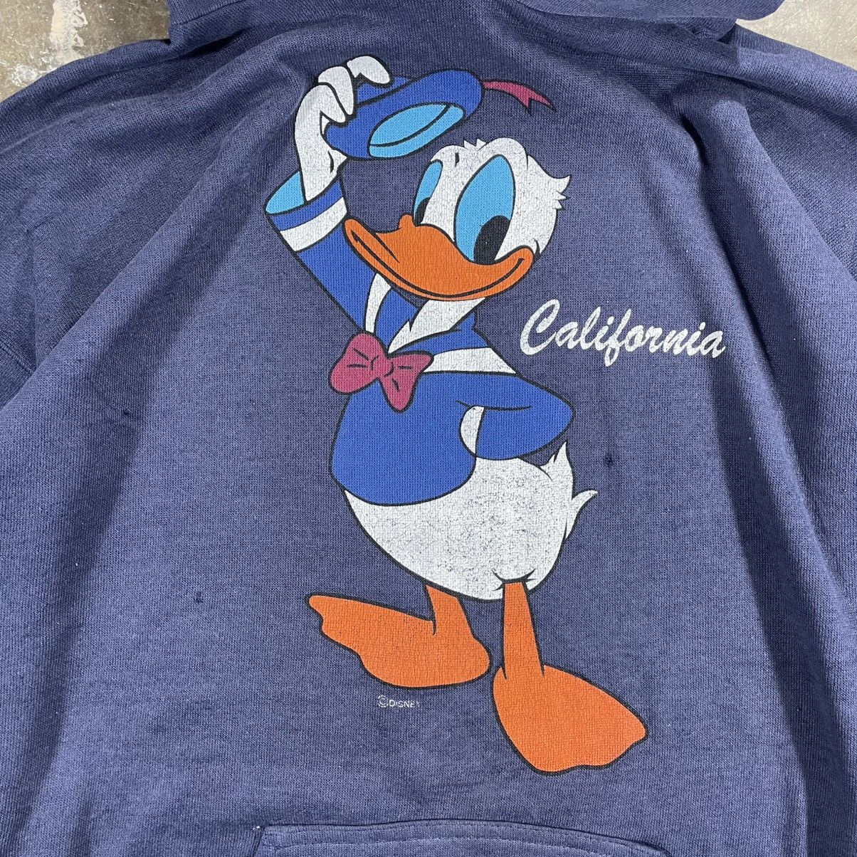 Vintage Vintage Hoodie 90s Tultex Donald Duck “ Distressed “ Size US L / EU 52-54 / 3 - 5 Thumbnail