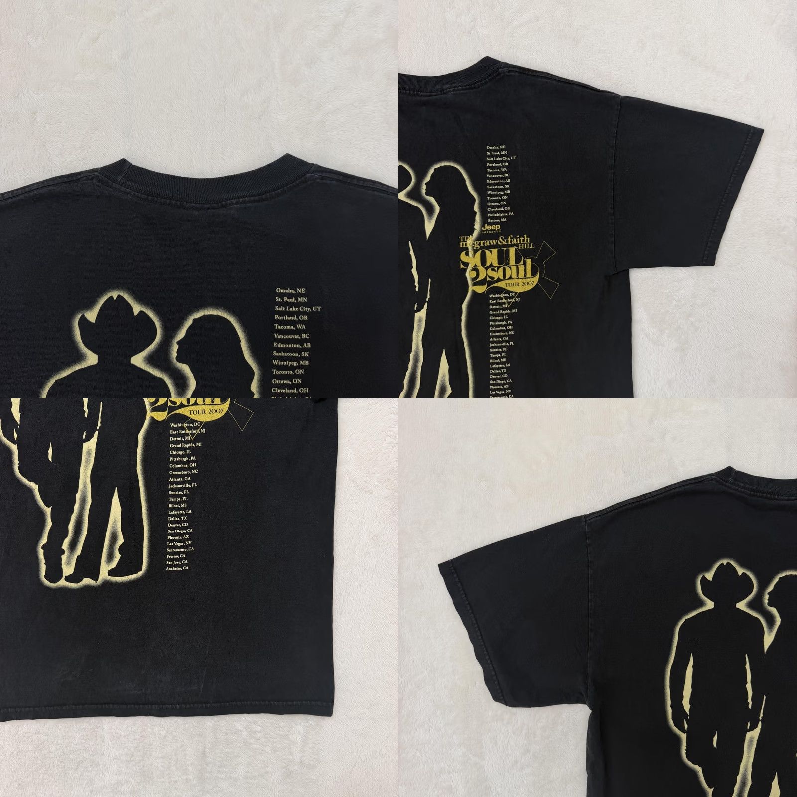 Vintage VINTAGE Tim McGraw Faith Hill Soul2Soul Tour Shirt Mens Large Black Double Sided Size US L / EU 52-54 / 3 - 9 Thumbnail