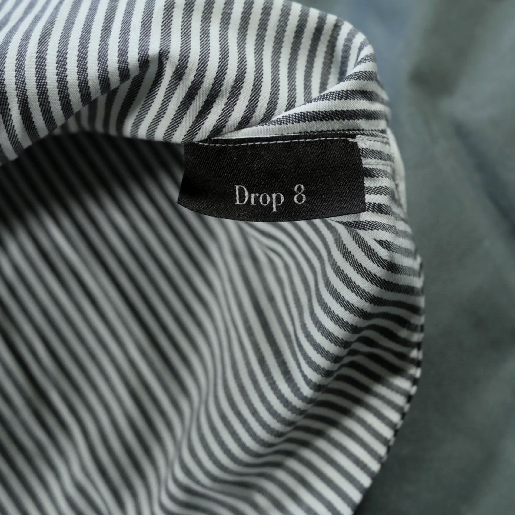 Ermenegildo Zegna Zegna Shirt Mens Large 16 Drop 8 Black Striped Pearl Snap Barrel Button-Up Classic Cotton Denim Cap Sleeve Mens Size US L / EU 52-54 / 3 - 5 Thumbnail