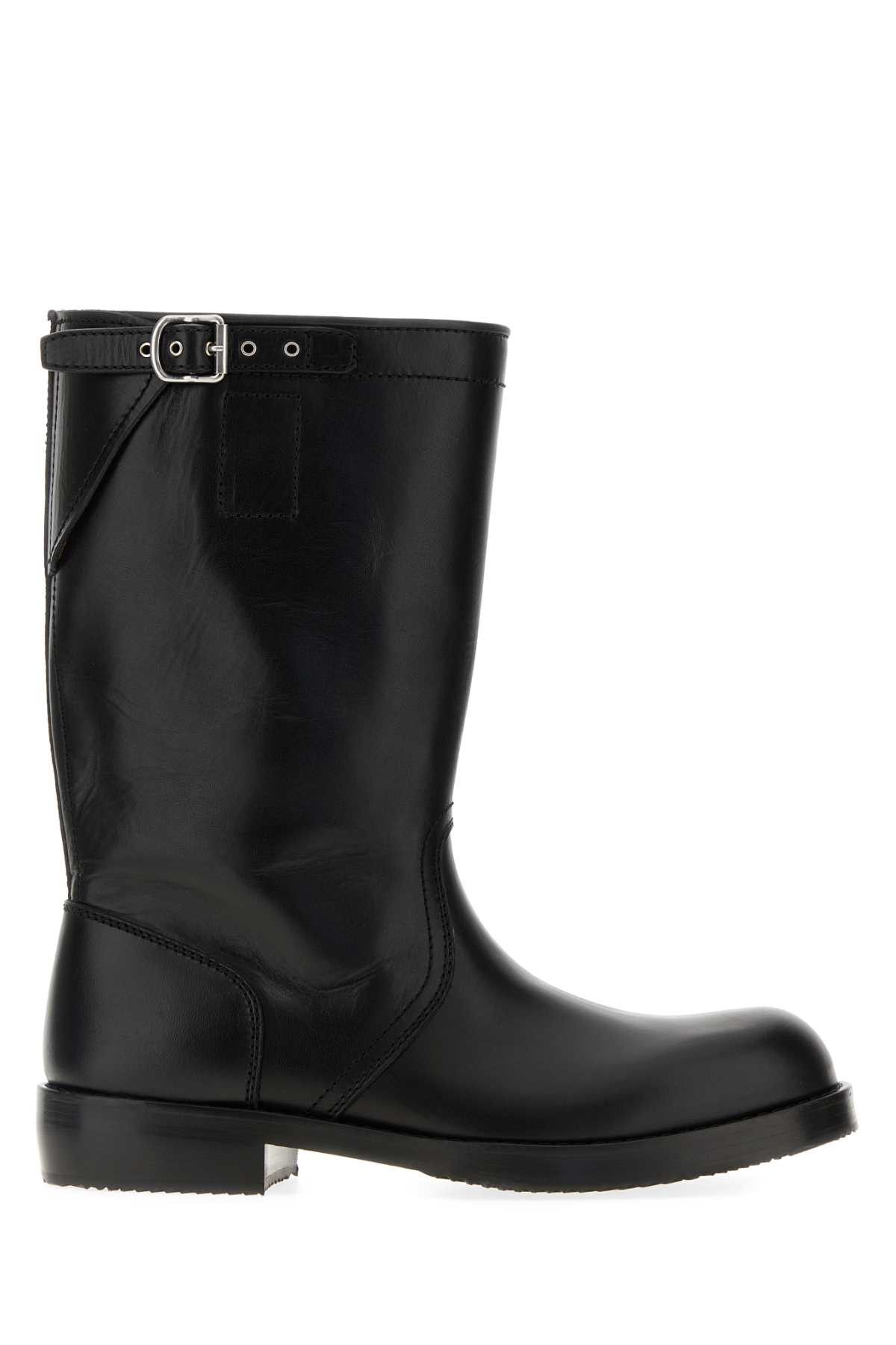 Dries Van Noten Black Leather Boots Size US 7 / EU 40 - 1 Thumbnail