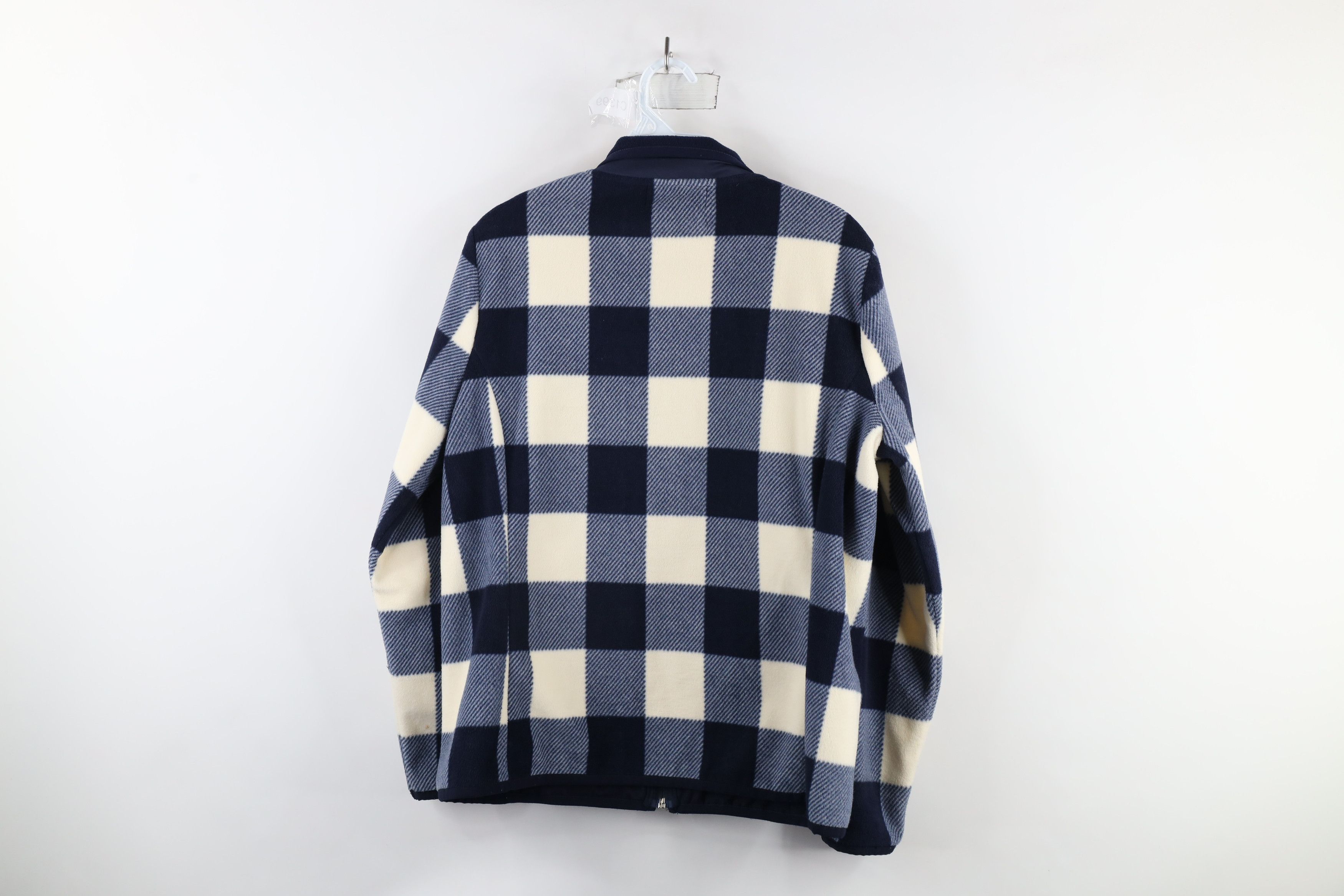 Ralph Lauren × Vintage Vintage Ralph Lauren Out Fleece Full Zip Puffer Jacket Plaid Size L / US 10 / IT 46 - 10 Thumbnail