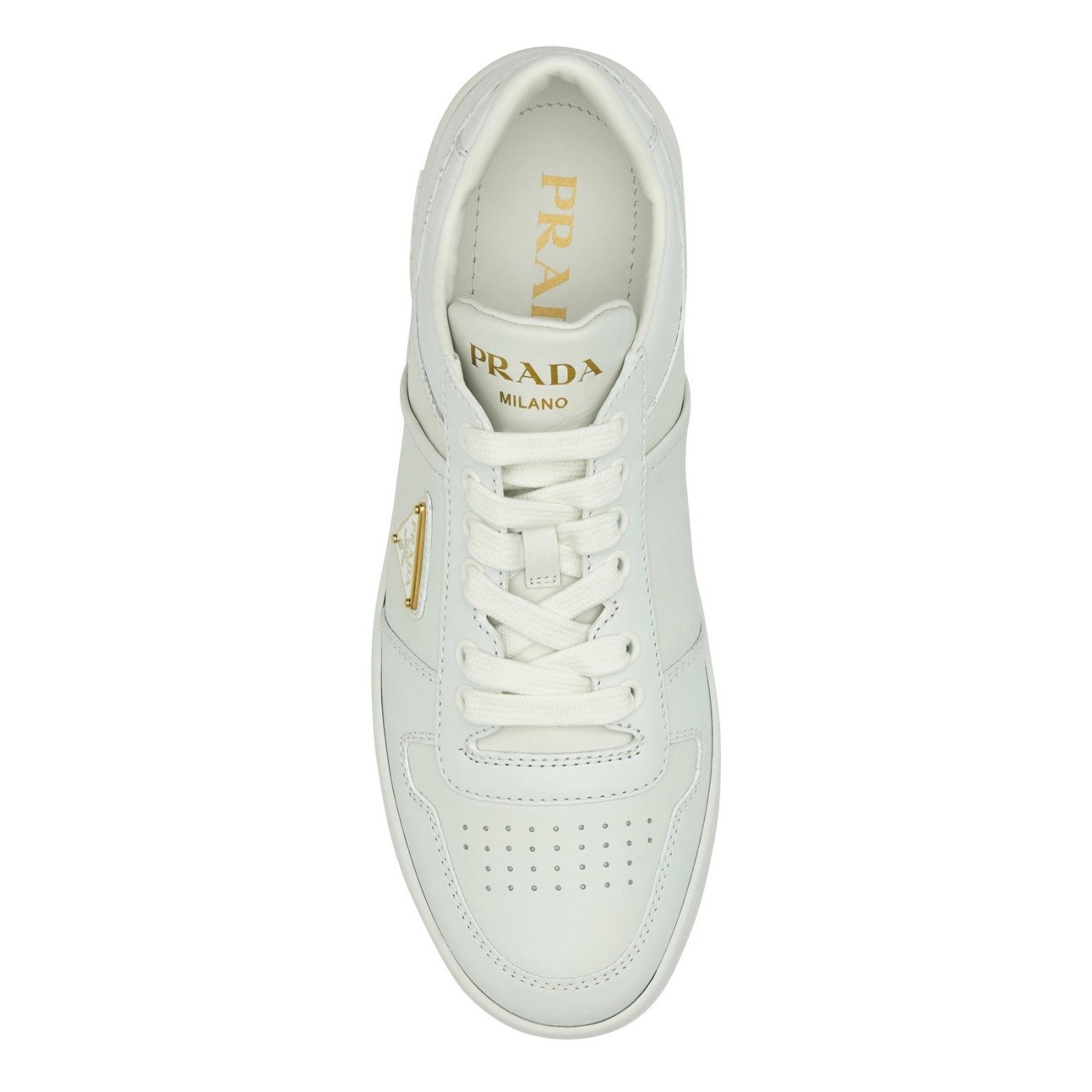Prada PRADA Downtown White Leather Low Top Flat Sneakers New And A Size US 7 / IT 37 - 4 Thumbnail