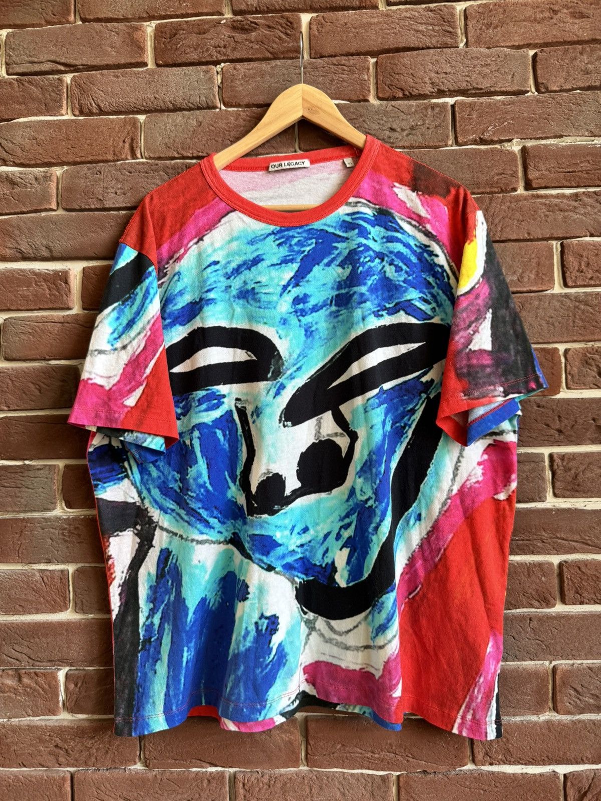 Our Legacy Our Legacy Voodoo Face All Over Print T Shirt Size 50 Hype Size US L / EU 52-54 / 3 - 1 Thumbnail