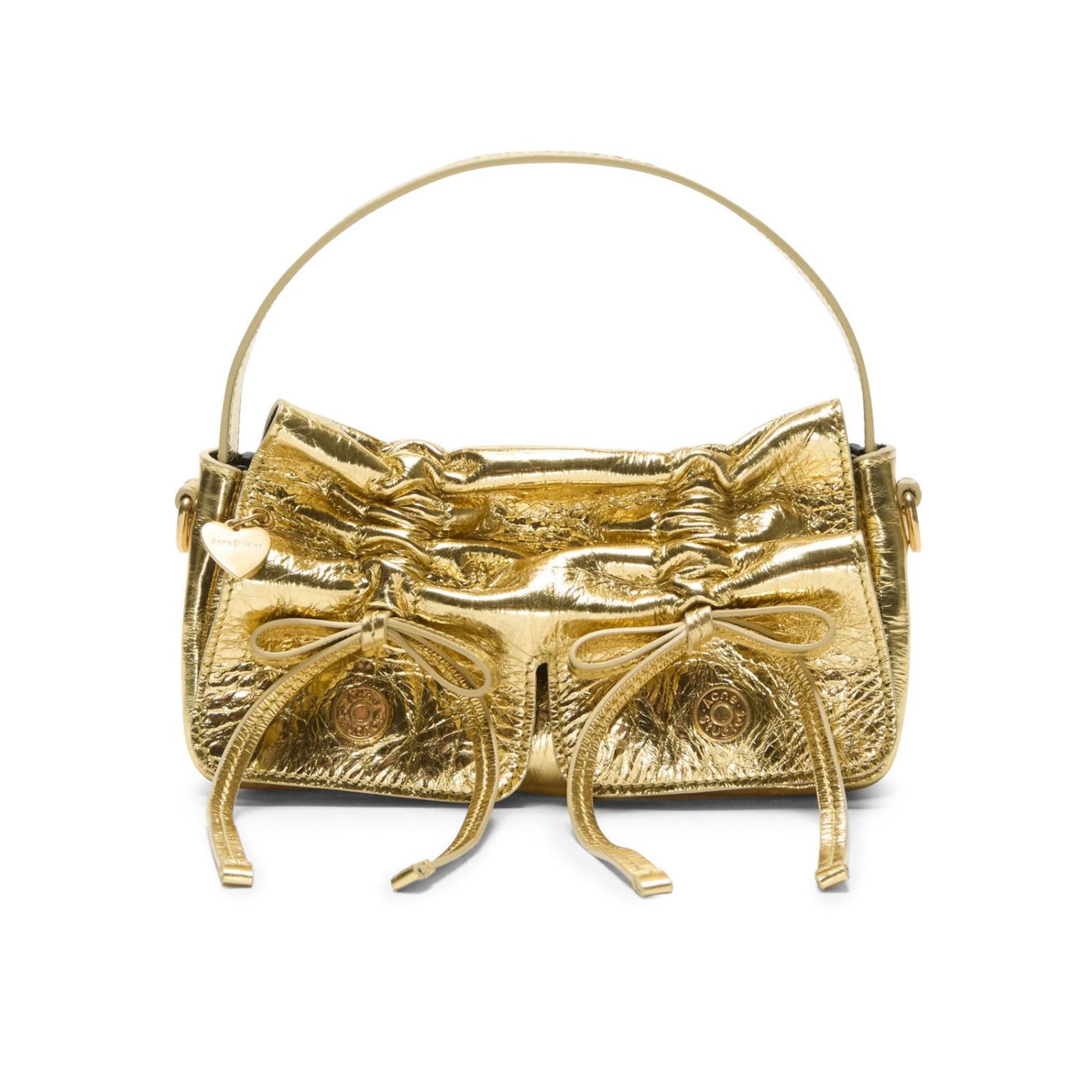 Acne Studios ACNE STUDIOS Multipocket Micro Gold Leather Shoulder Bag New Size ONE SIZE - 1 Thumbnail