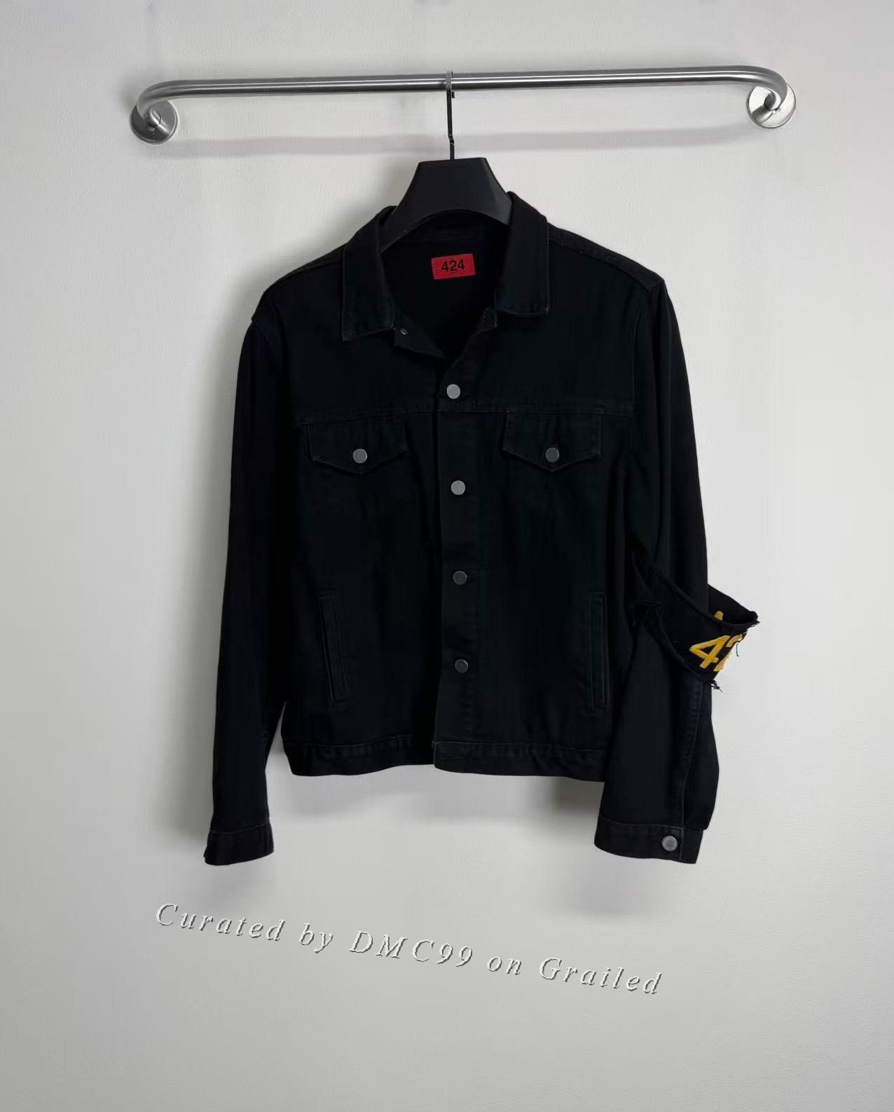 424 424 on Fairfax Yellow 4-Patch Denim Jacket Size US M / EU 48-50 / 2 - 1 Thumbnail