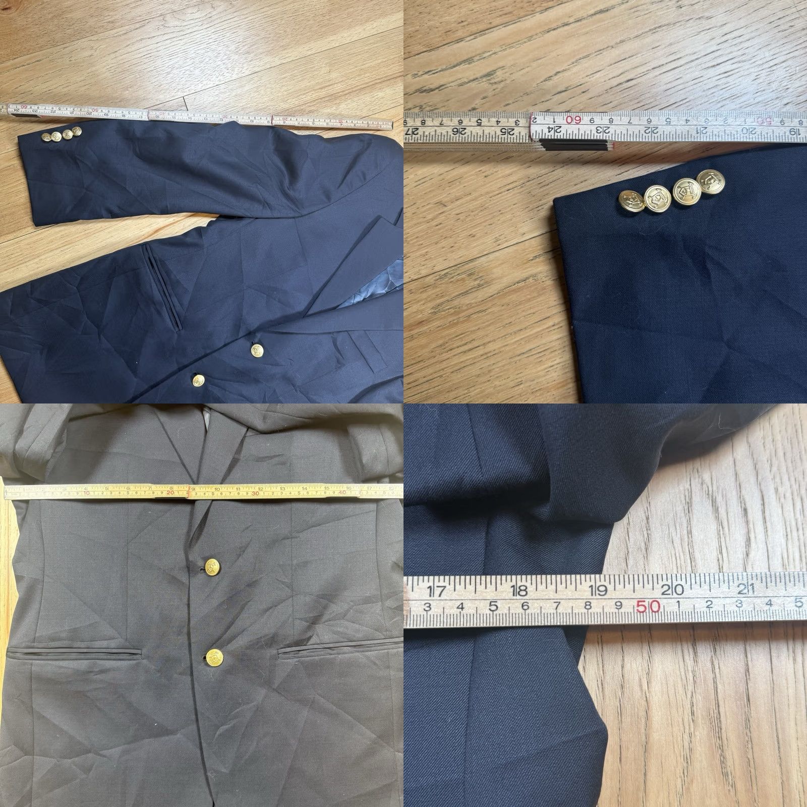 Ralph Lauren Lauren Ralph Lauren Blazer Wool 44R Mens Navy Blue Gold Button Sports Coat Black Paisley Pattern Size 44R - 8 Thumbnail