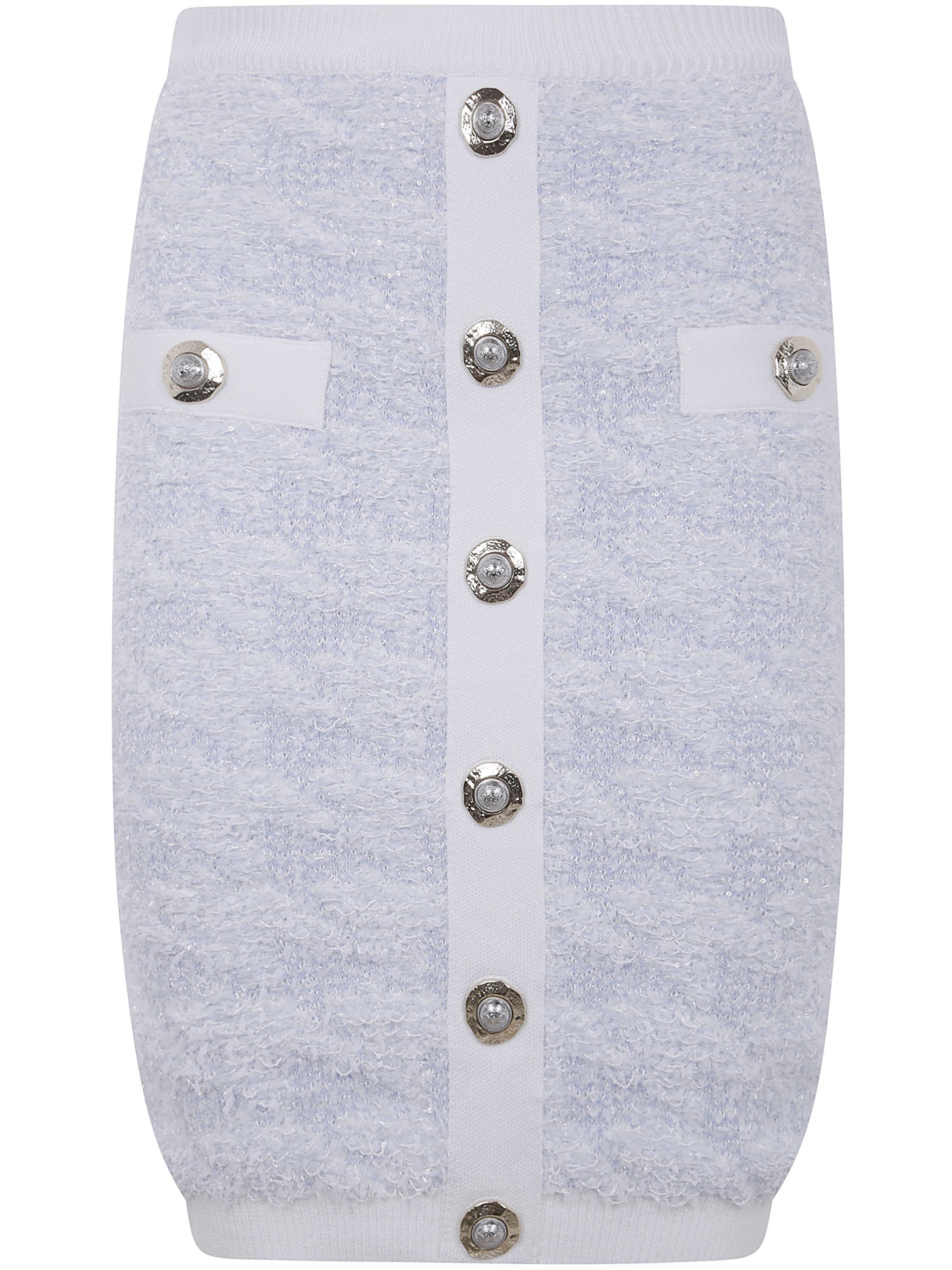 Balmain BUTTONED TWEED KNEE LENGHT SKIRT Size 30" / US 8 / IT 44 - 1 Thumbnail
