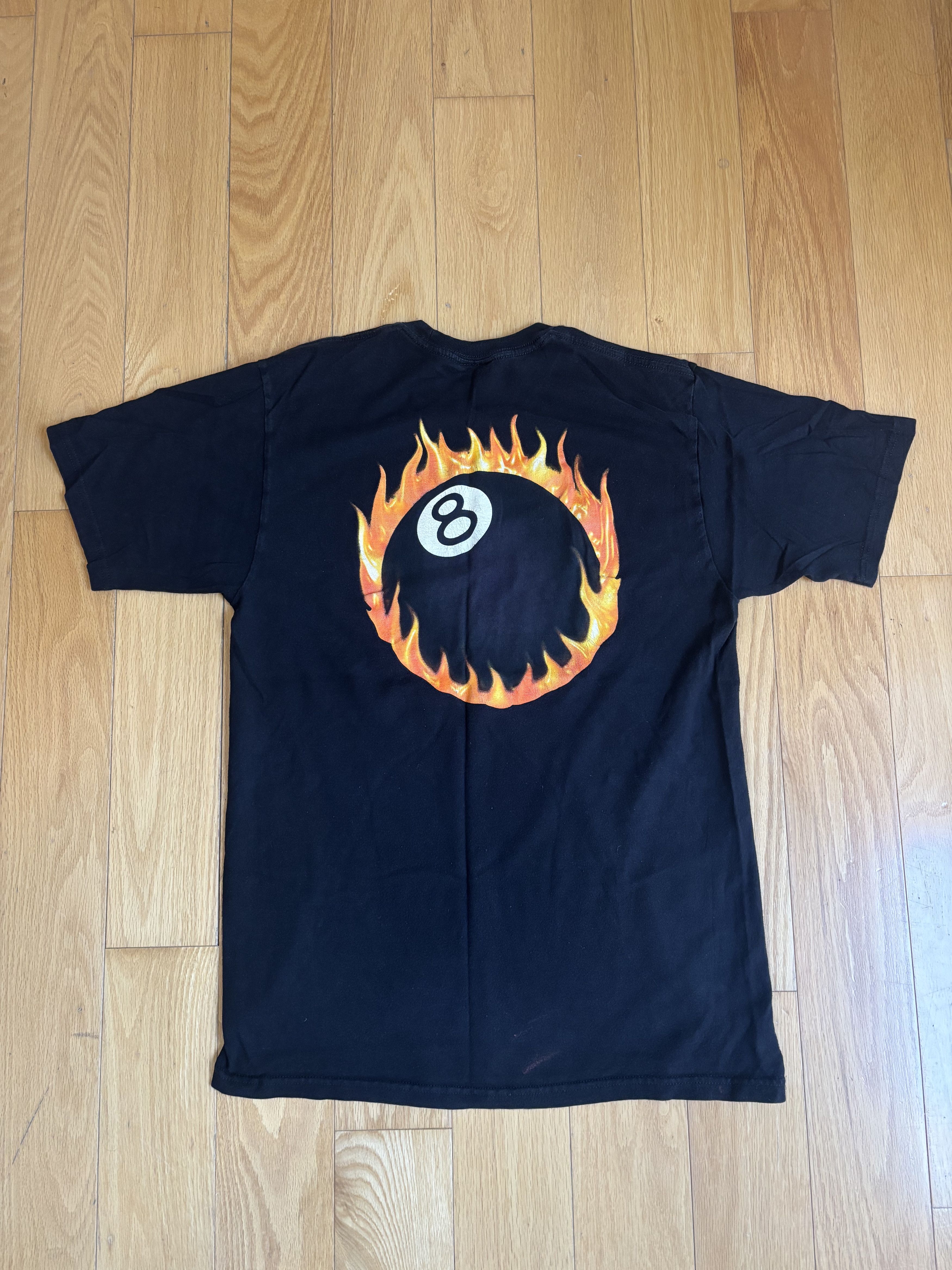 Stussy Stussy Flaming 8 Ball T Shirt M Size US M / EU 48-50 / 2 - 3 Thumbnail