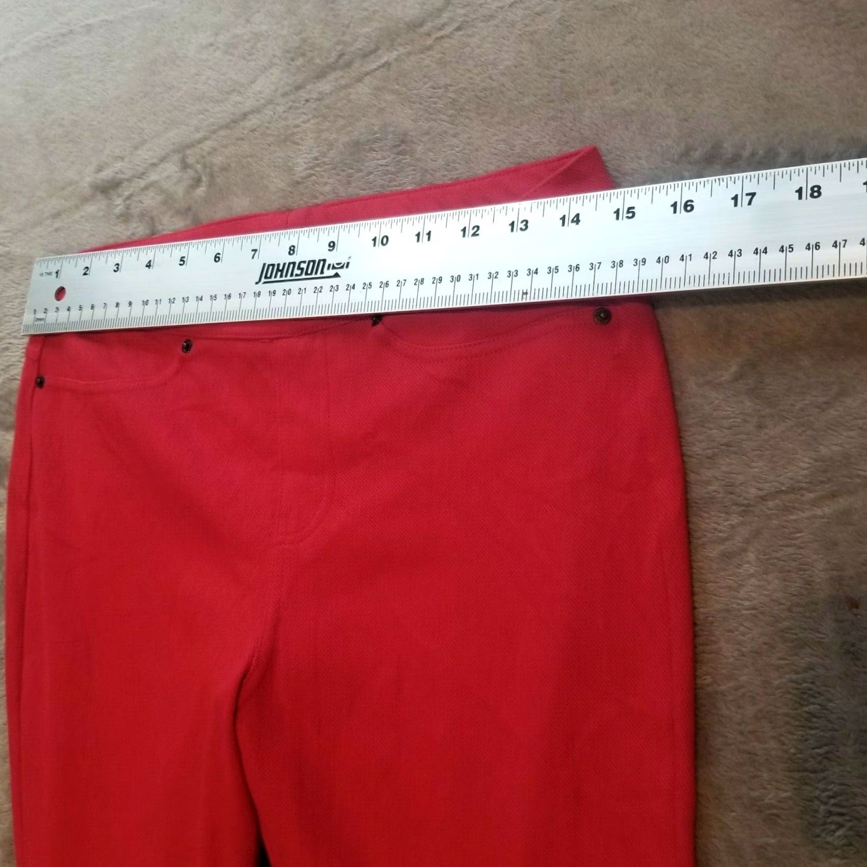 Vintage Hue Women's Medium Cropped Capri Pants Pull On Pink Stretch Straight Mid-Rise Size 32" / US 10 / IT 46 - 3 Thumbnail