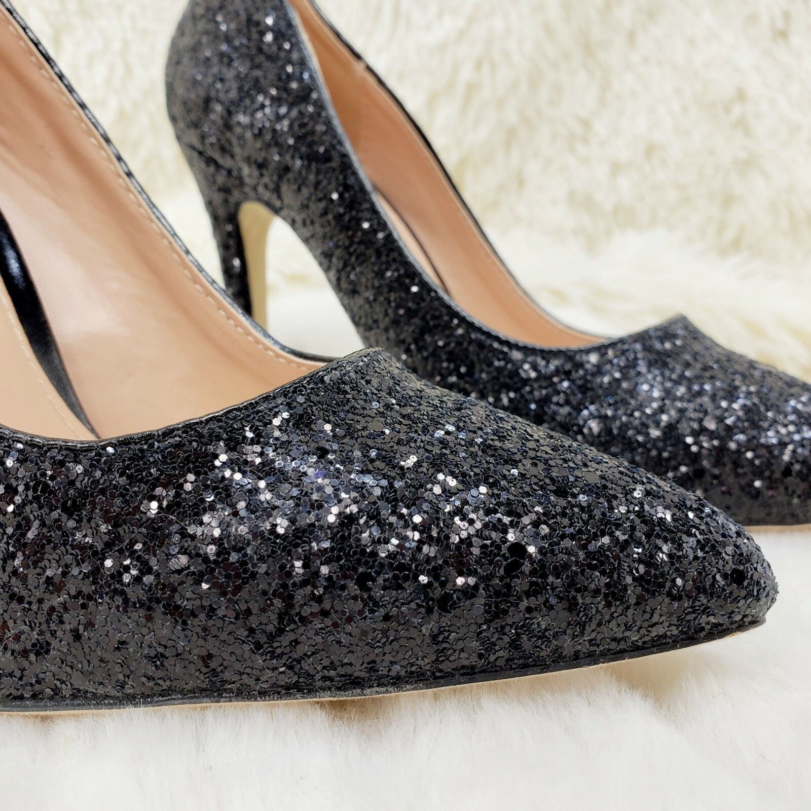 Other Weeboo Black Glitter 4" High Heel Shoes Pointy Toe Pump 6.5- Size US 9 / IT 39 - 2 Thumbnail