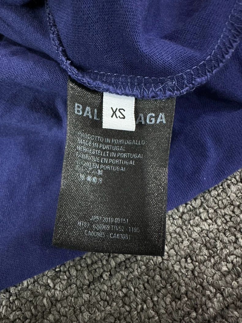 Balenciaga Balenciaga Blue coke printing to make old short sleeves Size US XS / EU 42 / 0 - 6 Thumbnail
