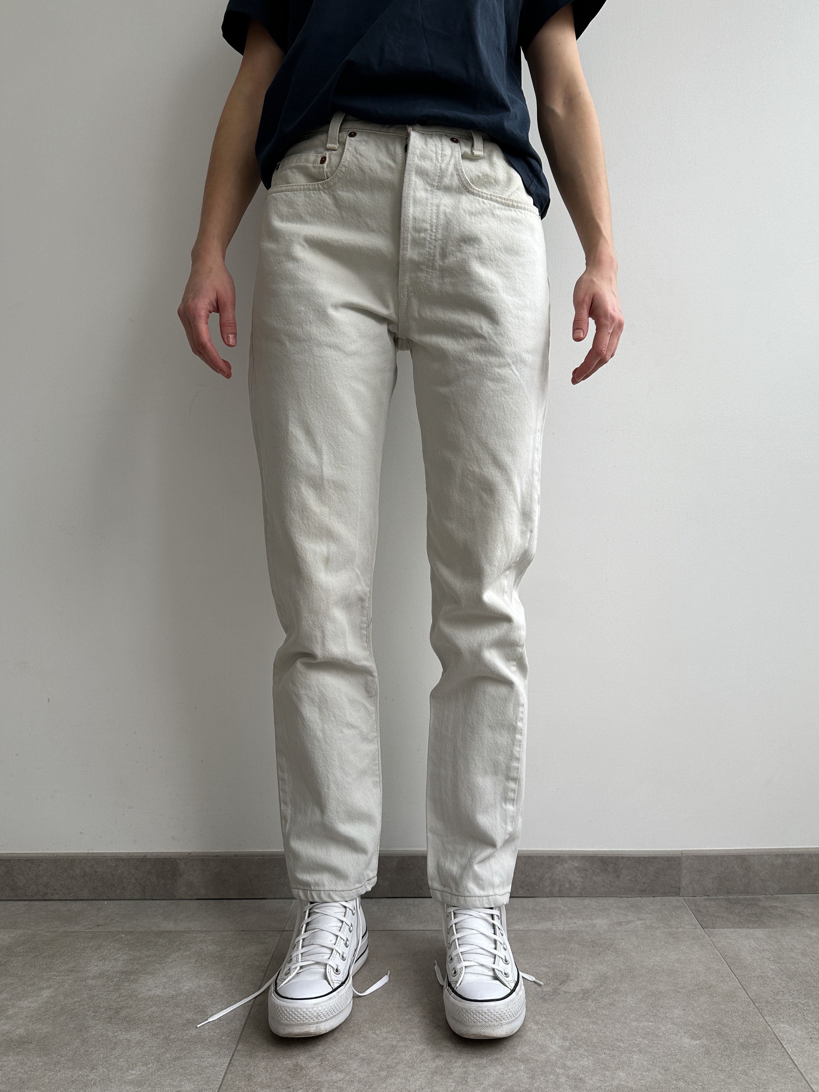 Levi's Vintage Levi's Cream Denim Pants Jeans Size 27" / US 4 / IT 40 - 3 Thumbnail