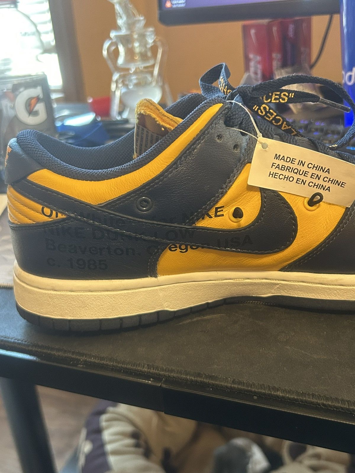 Nike Nike dunk low off white Michigan Size US 11 / EU 44 - 9 Thumbnail