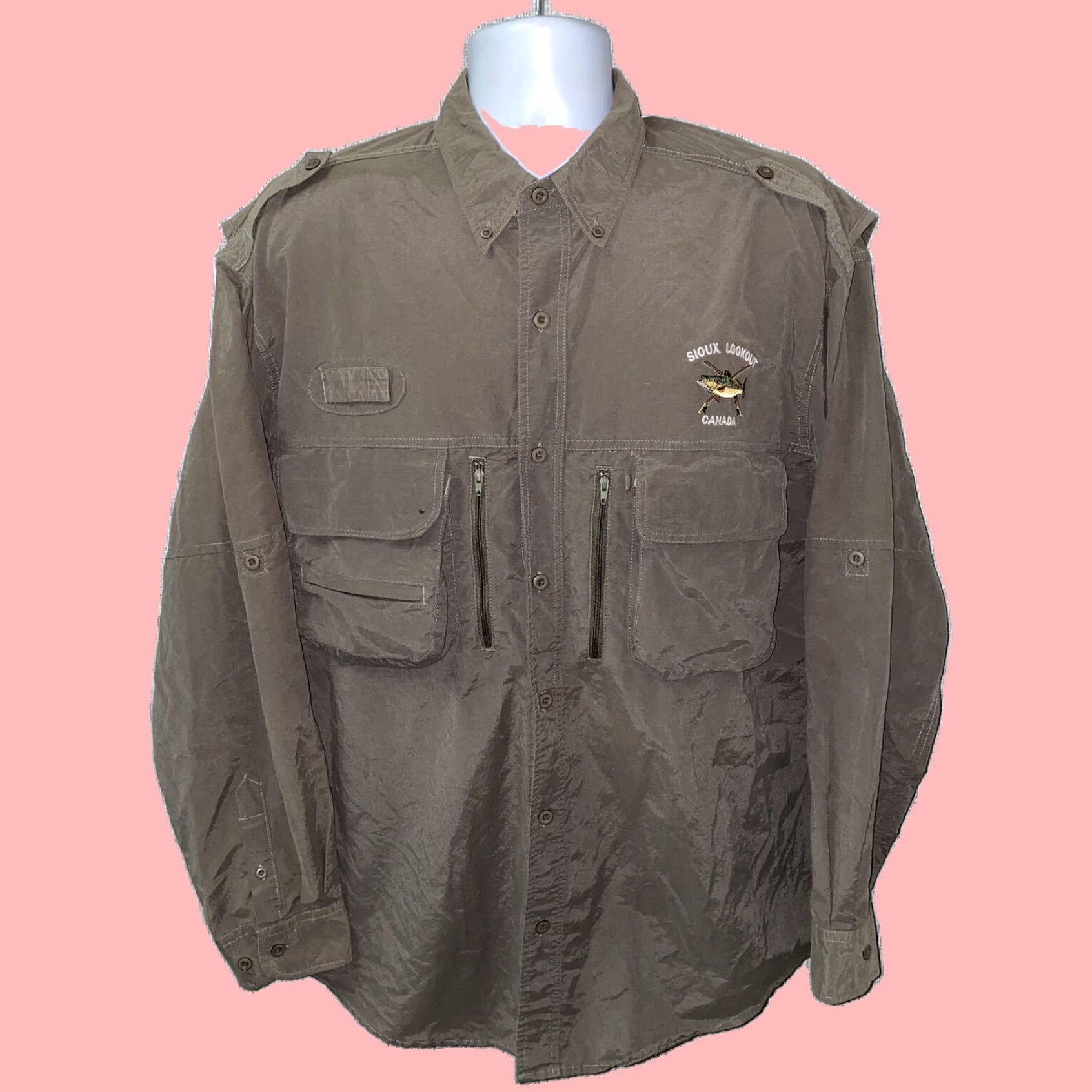 Vintage Mens Long Sleeve Shirt Dark Green Kayjet Extra Large XL Size US L / EU 52-54 / 3 - 1 Thumbnail