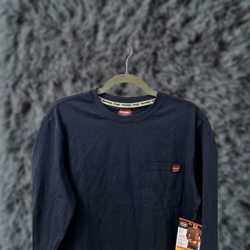 Wrangler Wrangler Workwear T Shirt Mens M Blue Heavyweight Relaxed Long Sleeve NWT Pen Pocket UPF 30 Moisture Wicking Size US M / EU 48-50 / 2 - 1 Thumbnail