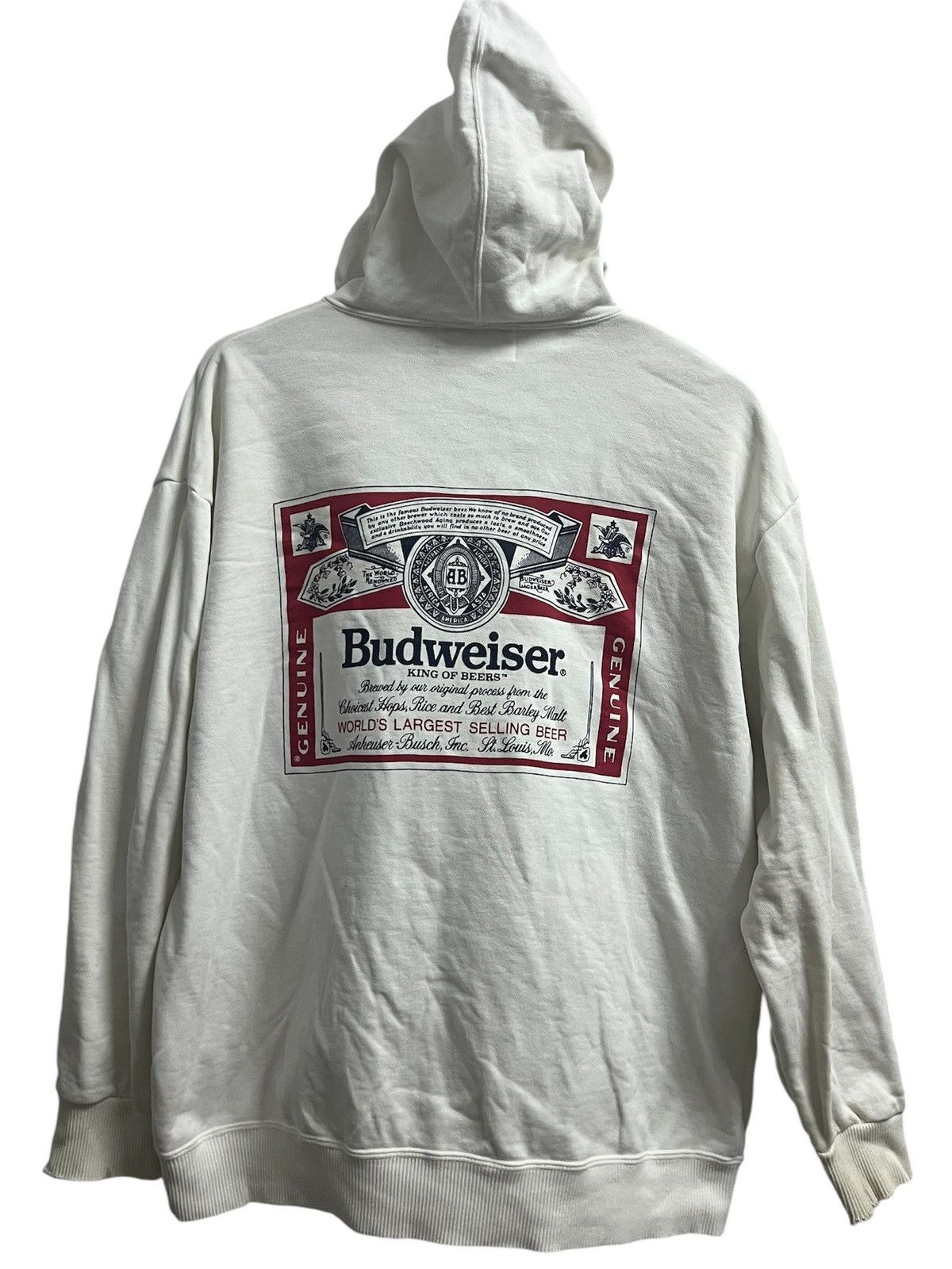 Budweiser × Vintage Vintage BUDWEISER sweatshirt hoodie back hit Logo Size US L / EU 52-54 / 3 - 1 Thumbnail