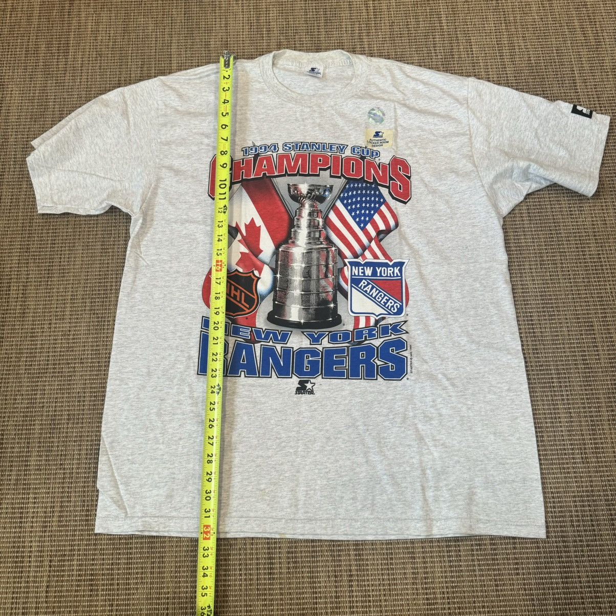 Starter × Vintage Vtg 1994 NY Rangers Stanley Cup Champions Starter Shirt NWT Size US XL / EU 56 / 4 - 7 Thumbnail