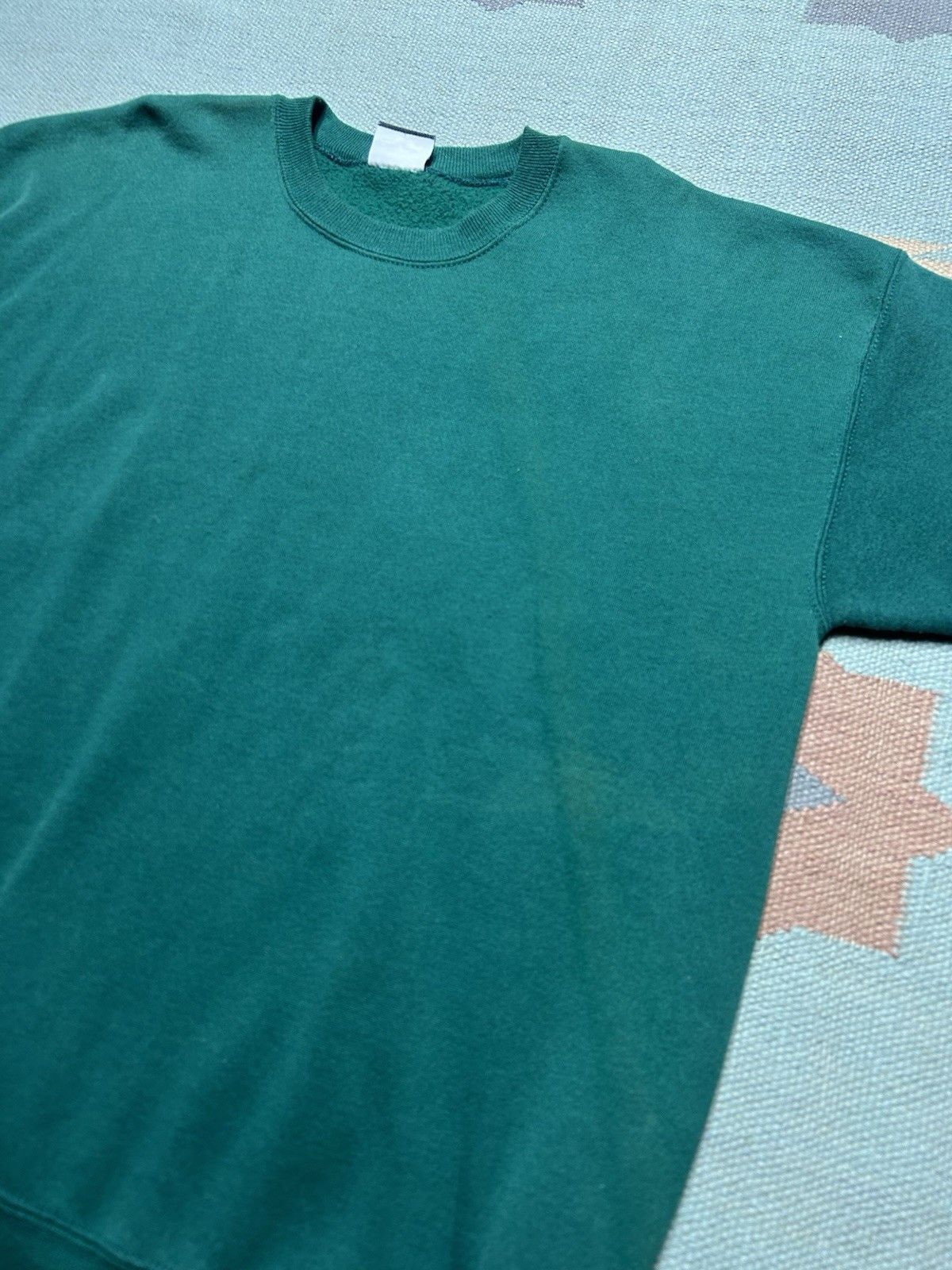 Vintage 80s sweatshirt Lee heavyweight sturdy blank forest green XL Size US XL / EU 56 / 4 - 2 Thumbnail