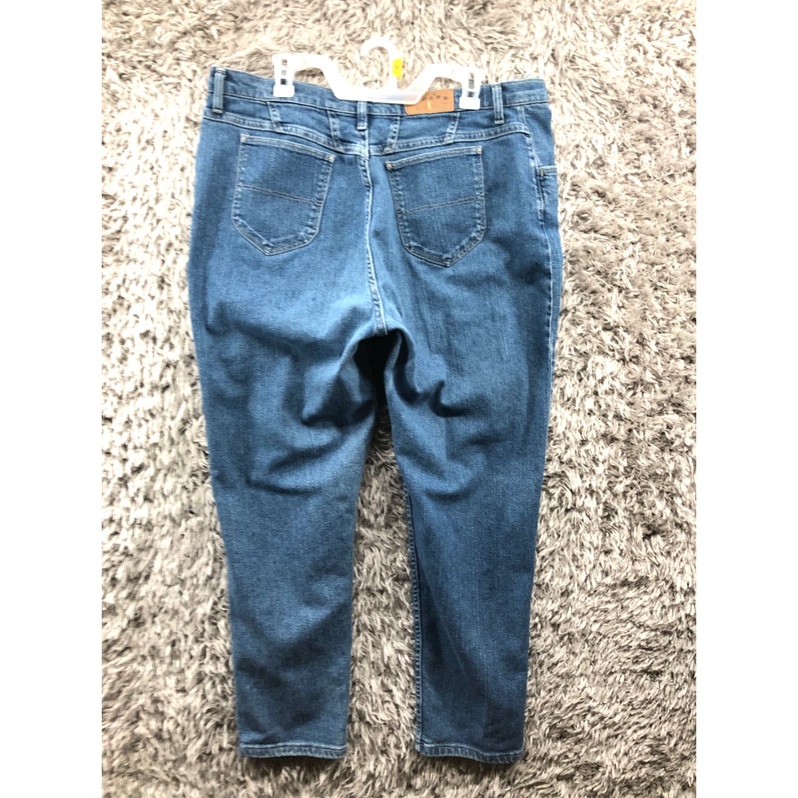 Vintage Riders Plus Size 20W Jeans Dark Wash Blue Denim High Rise 29 in Belt Loops 5-Pocket Womens Size 42" / US 20 - 5 Thumbnail