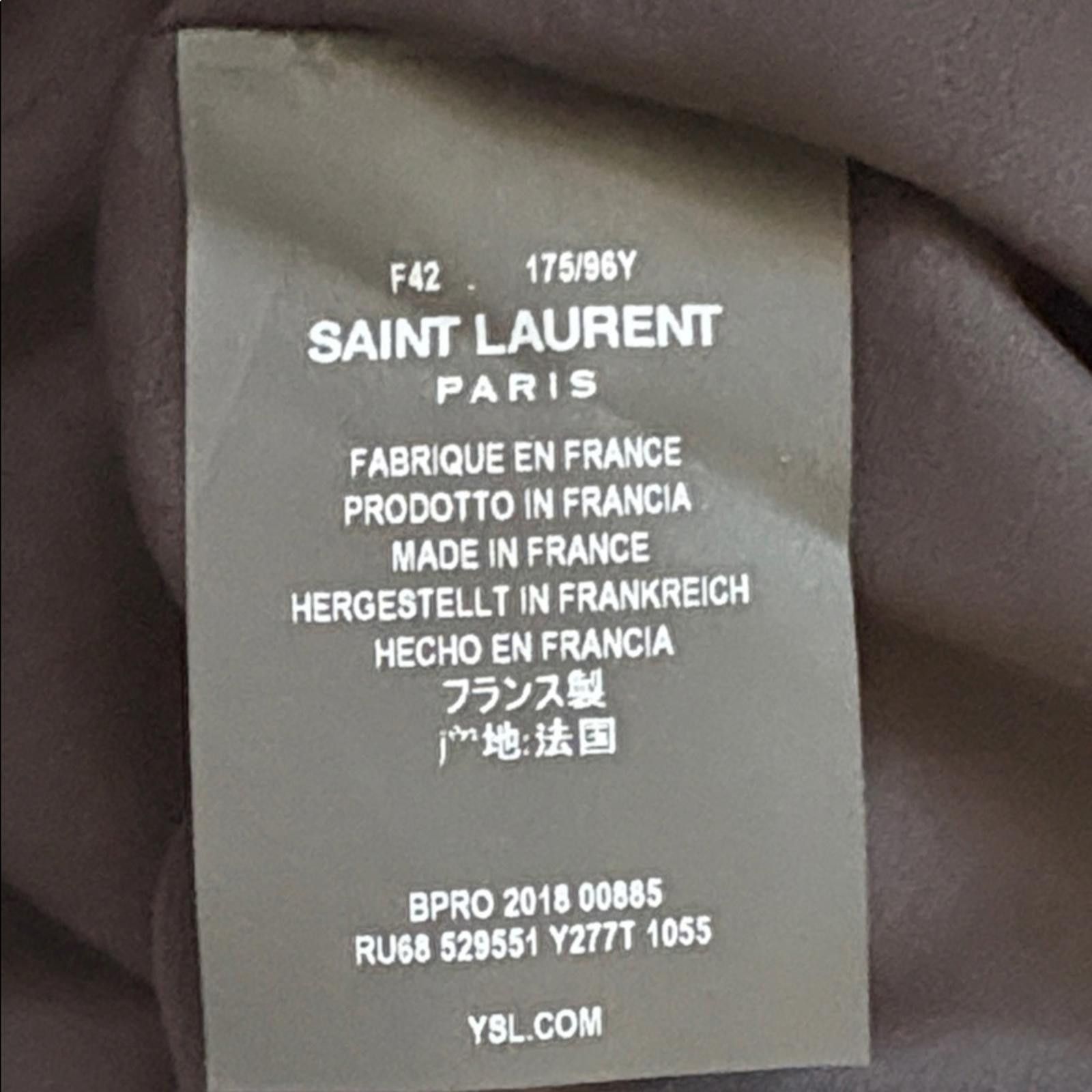 Saint Laurent Paris Saint Laurent Made in France Deep-V Silk Dress Size L / US 10 / IT 46 - 8 Thumbnail