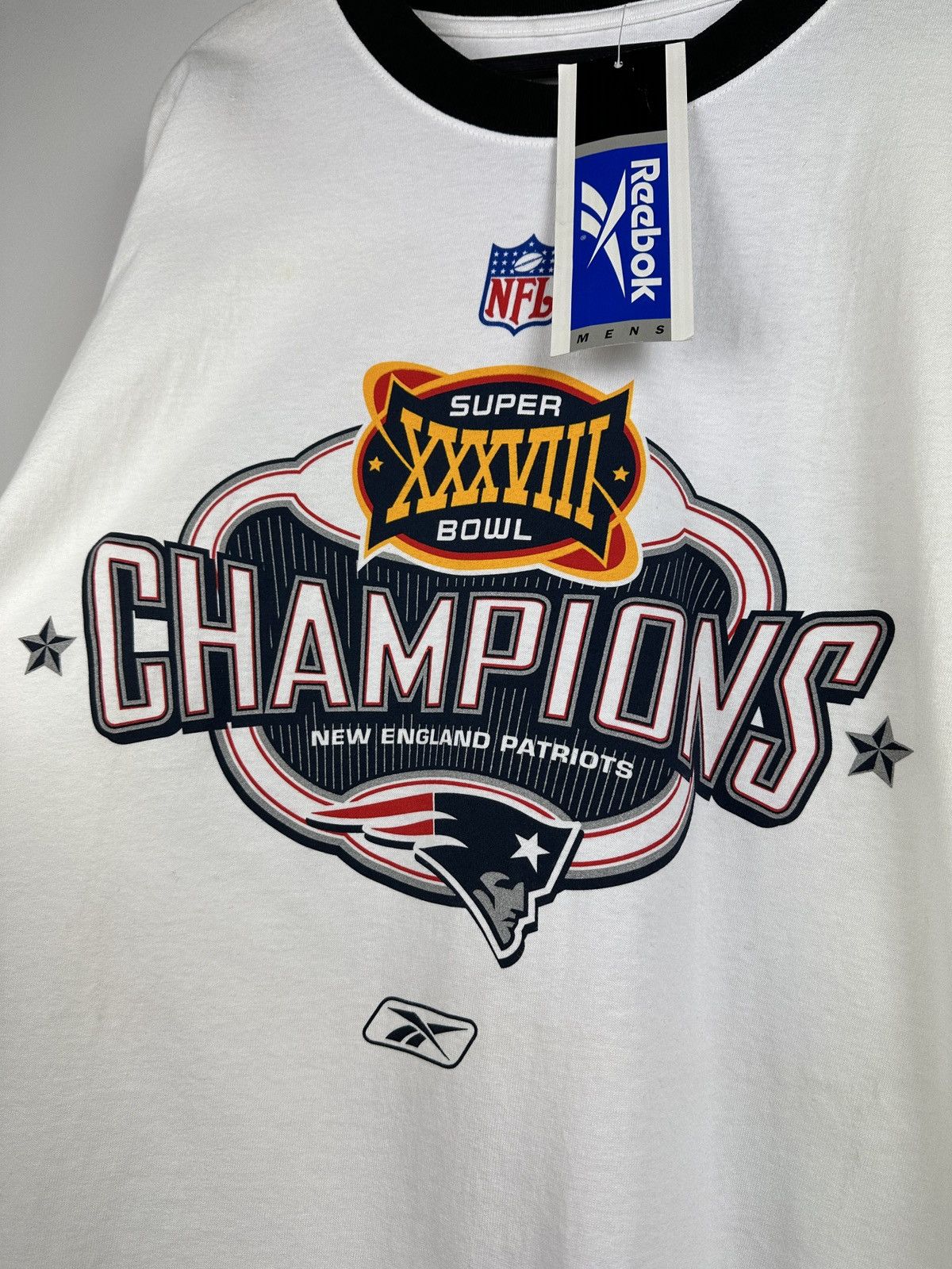 NFL × Reebok × Vintage Vintage Y2K Reebok New England Patriots Oversize T-shirt Size US XL / EU 56 / 4 - 5 Thumbnail