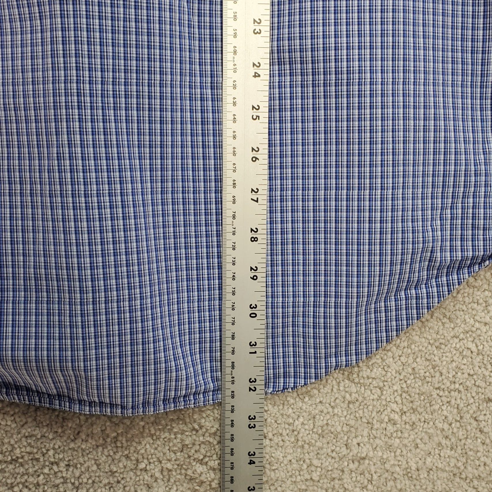 Ralph Lauren Ralph Lauren Dress Shirt Men's 15.5 Blue White Plaid 100% Cotton Formal Shirt Size 42R - 7 Thumbnail