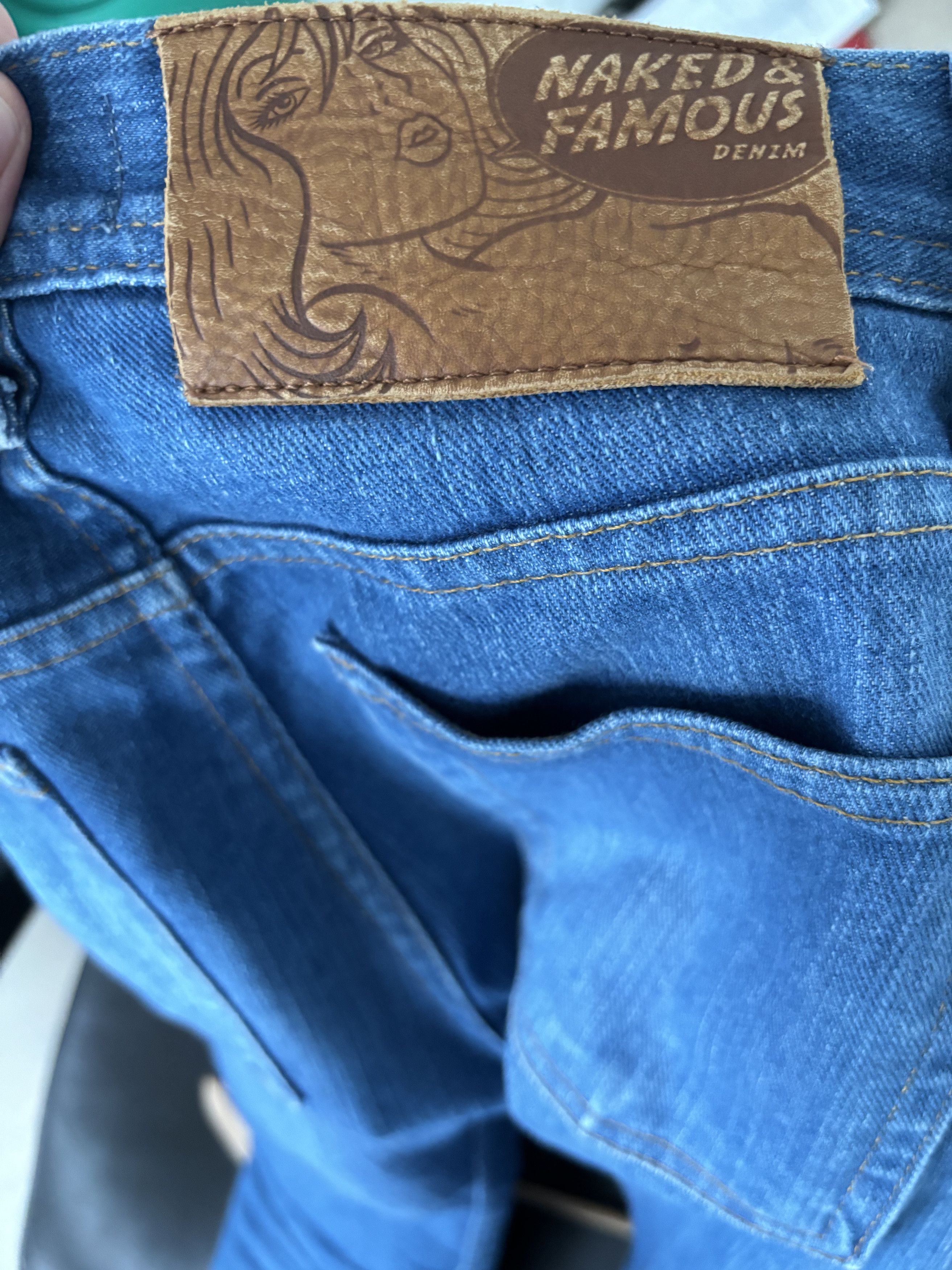 Naked & Famous Naked & Famous Weird Guy Island Blue Selvedge Size US 28 / EU 44 - 8 Thumbnail