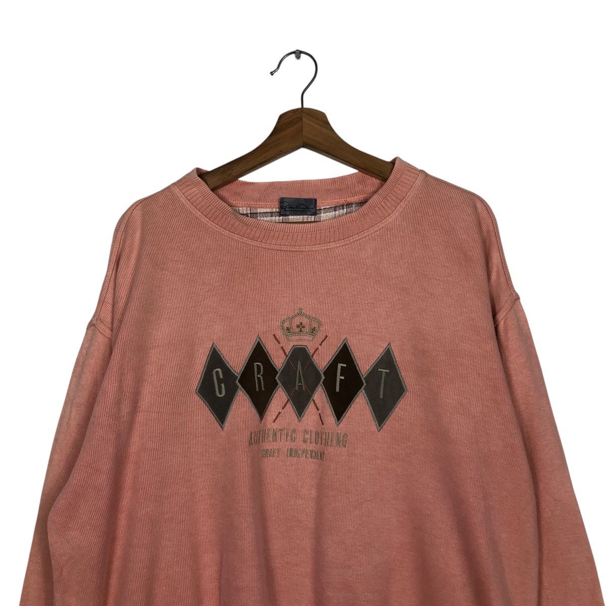 Japanese Brand 📌Vintage Sweatshirt Craft Independent Big Logo Embroidery Size US L / EU 52-54 / 3 - 3 Thumbnail