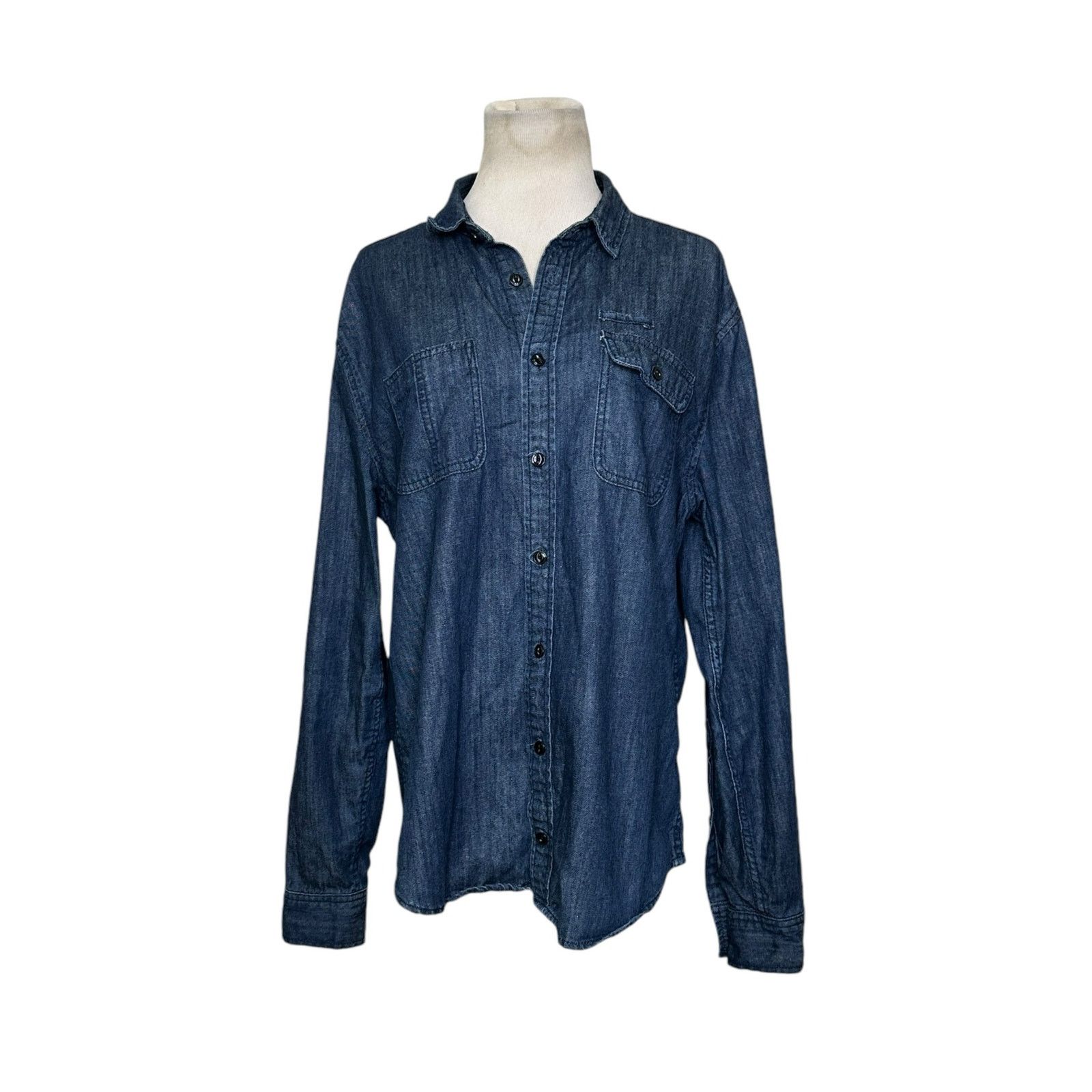 Cotton On Cotton On blue denim buttoned long sleeves shirt size large Size L / US 10 / IT 46 - 1 Thumbnail