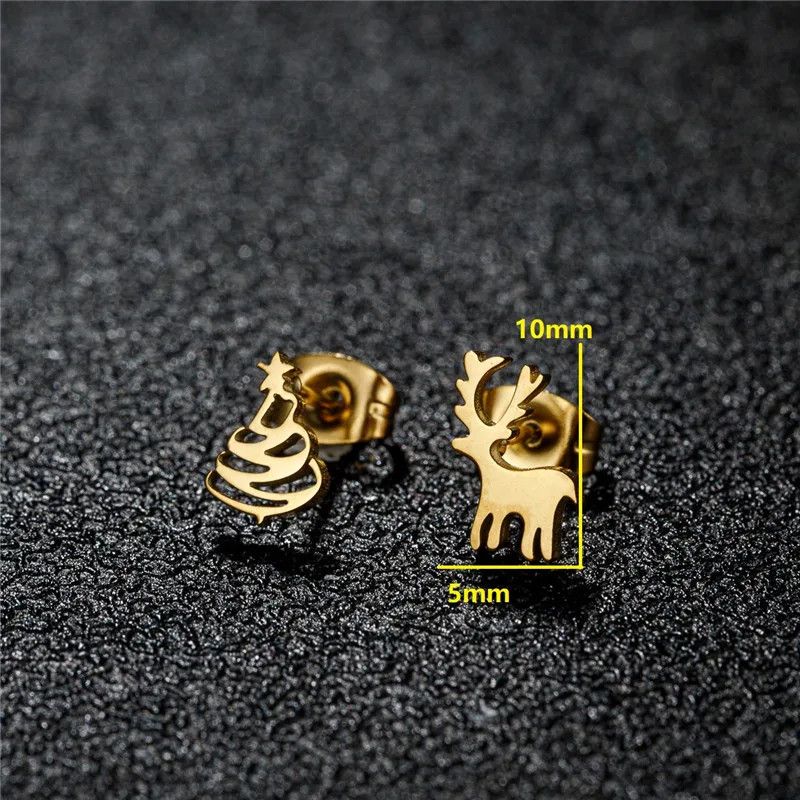 Jewelry Classic Fashion Xmas Mini Stud Earrings Charm Earring Gift Size ONE SIZE - 2 Thumbnail