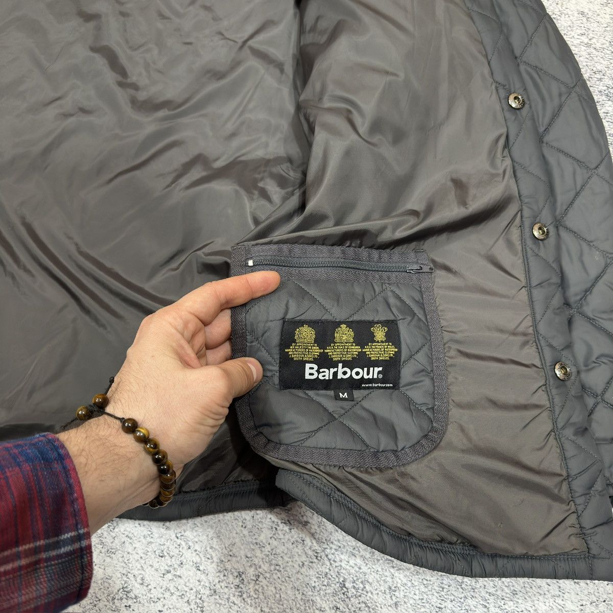 Barbour × Designer Barbour Akenside Mens Quilted Jacket M size Size US M / EU 48-50 / 2 - 13 Thumbnail