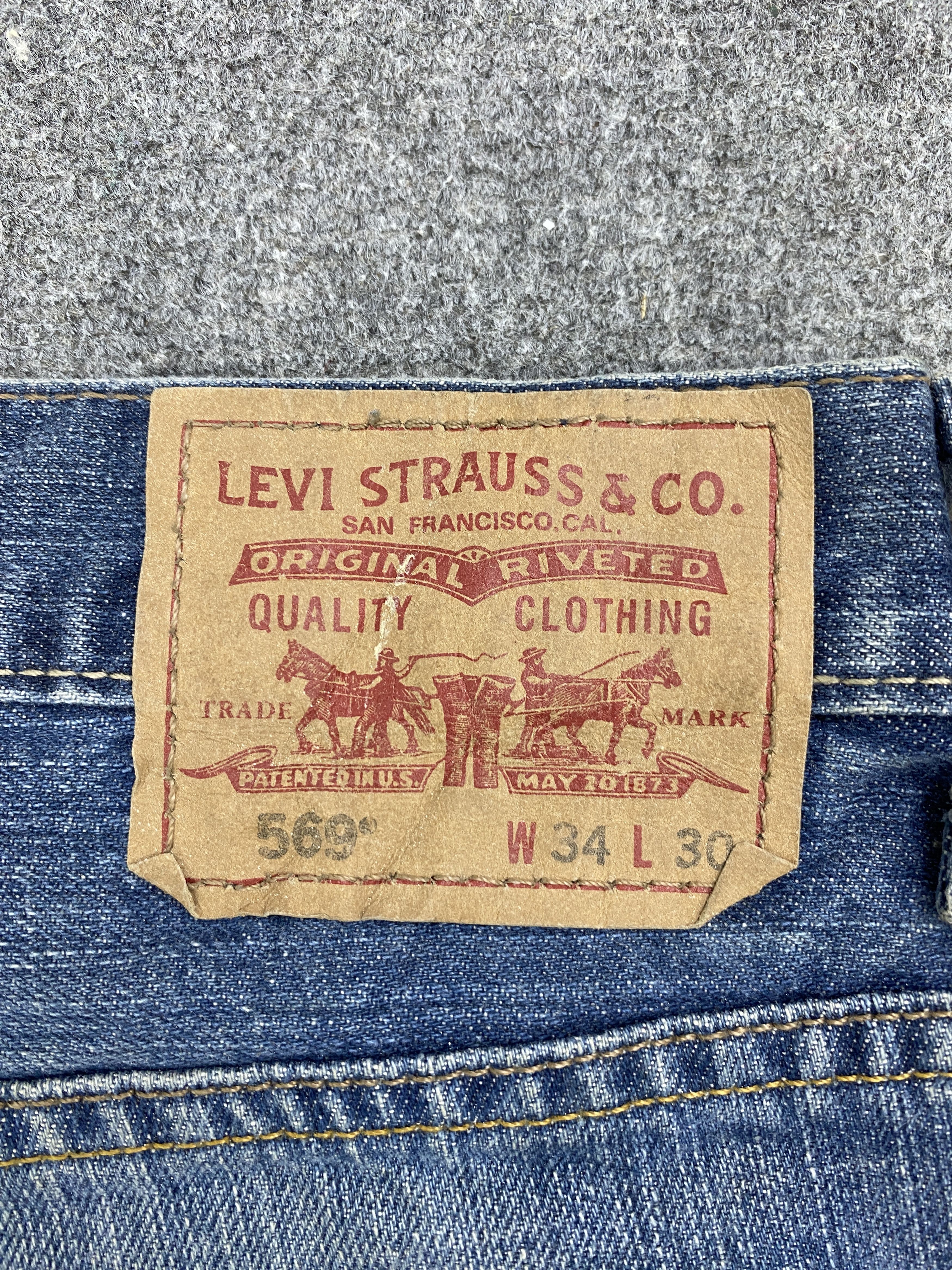 Levi's × Vintage Vintage Levis 569 Loose Straight Cut Distressed Jeans Size US 36 / EU 52 - 5 Thumbnail