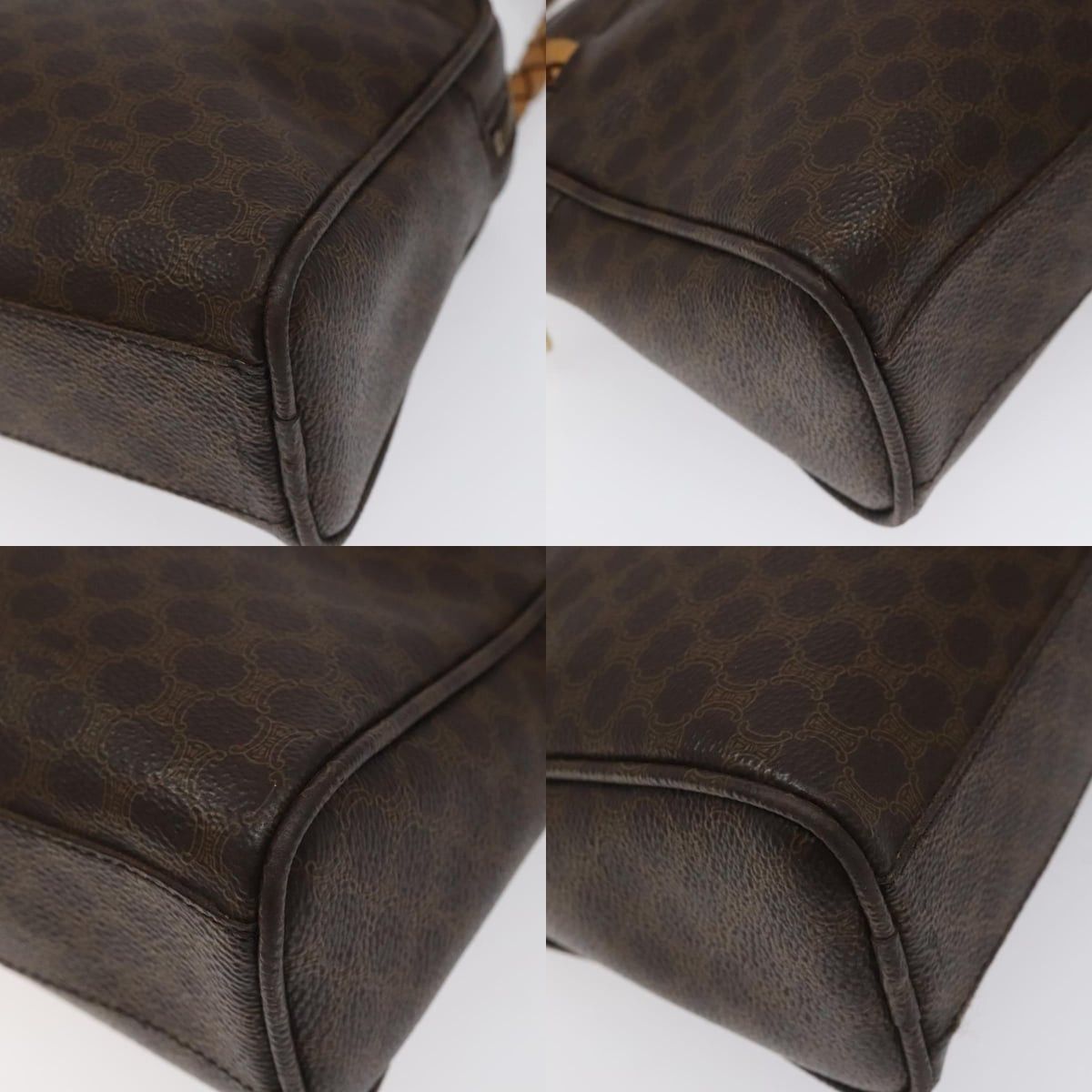 Celine CELINE Macadam Canvas Hand Bag Pvc Leather Brown Size ONE SIZE - 10 Thumbnail