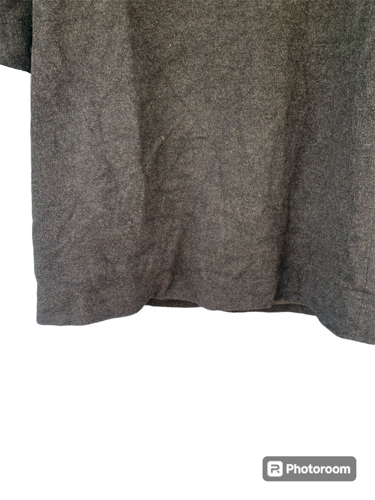 Yohji Yamamoto Vintage Yohji Yamamoto Ined Wool Long Hoodie Jacket Size S / US 4 / IT 40 - 8 Thumbnail