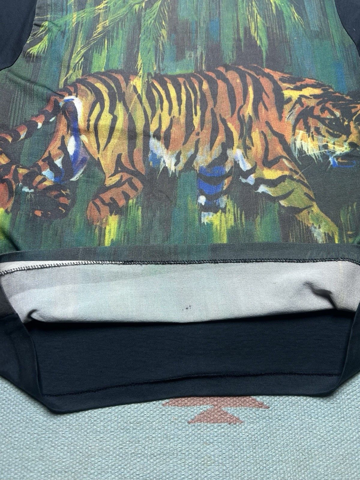 Vintage Vtg 70s t shirt sublimated print tiger art nature animal M/L Size US M / EU 48-50 / 2 - 4 Thumbnail