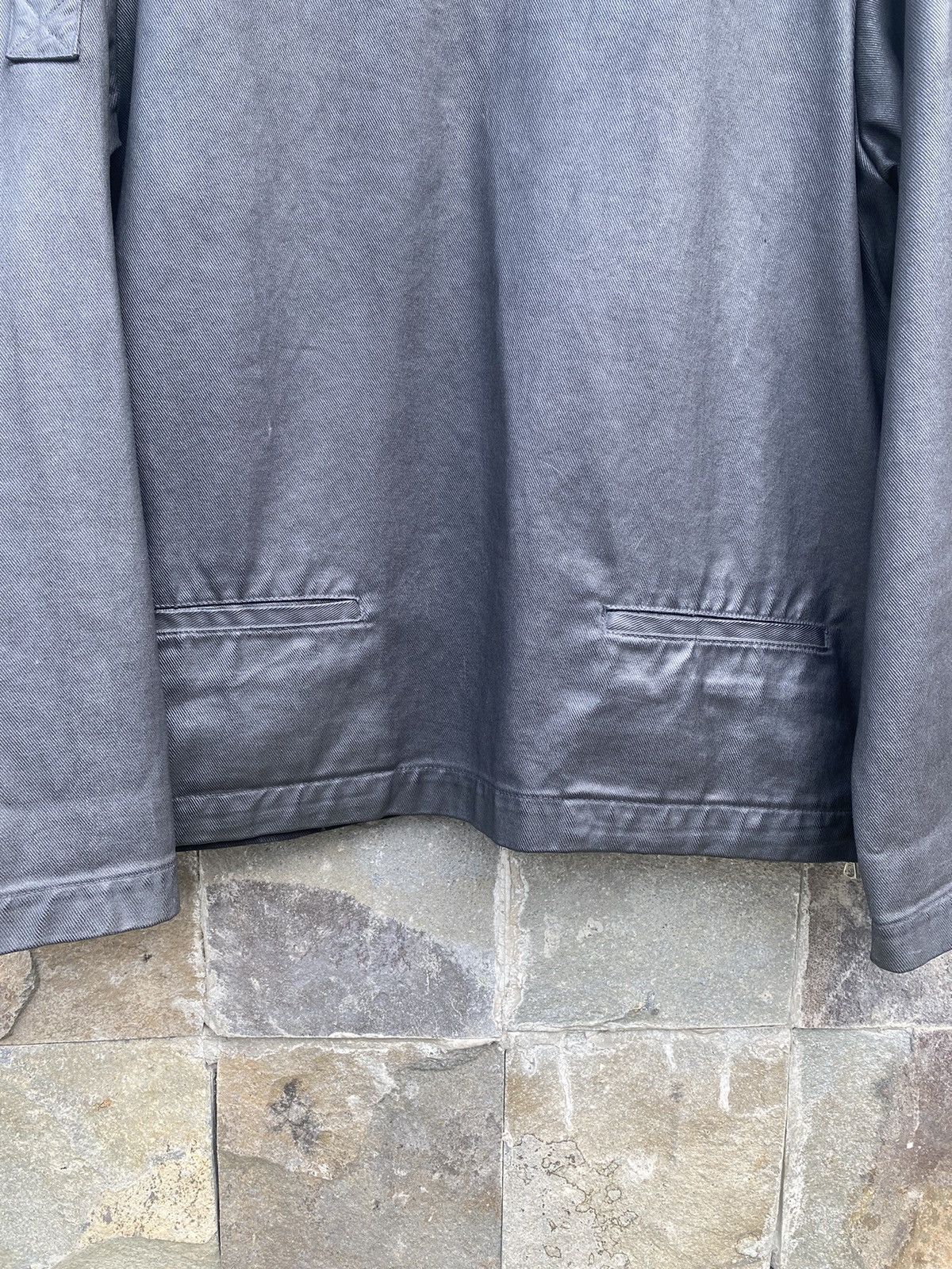 Dries Van Noten AW13 Dries Van Noten Waxed Denim Zip Sweater Size US L / EU 52-54 / 3 - 3 Thumbnail