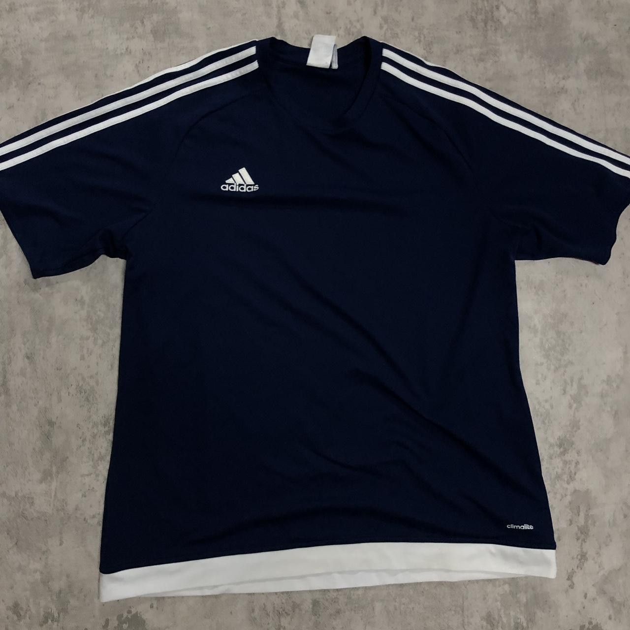 Adidas Navy Adidas T-shirt #AdidasTee Size US XL / EU 56 / 4 - 1 Thumbnail