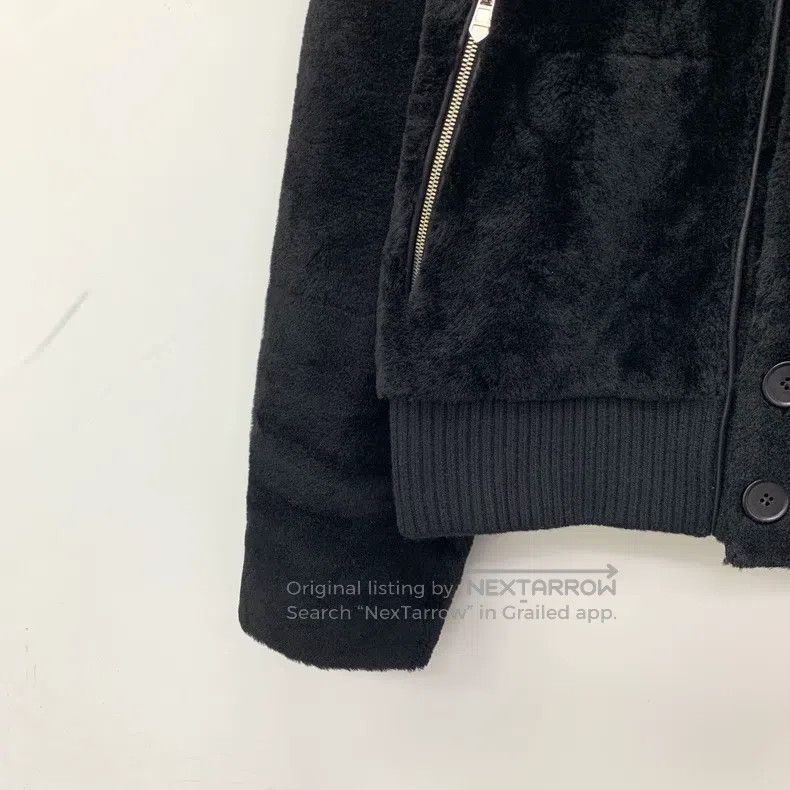 Hermes Hermes Black Wool Leather Combined V-Neck Single-Breasted Size US L / EU 52-54 / 3 - 4 Thumbnail