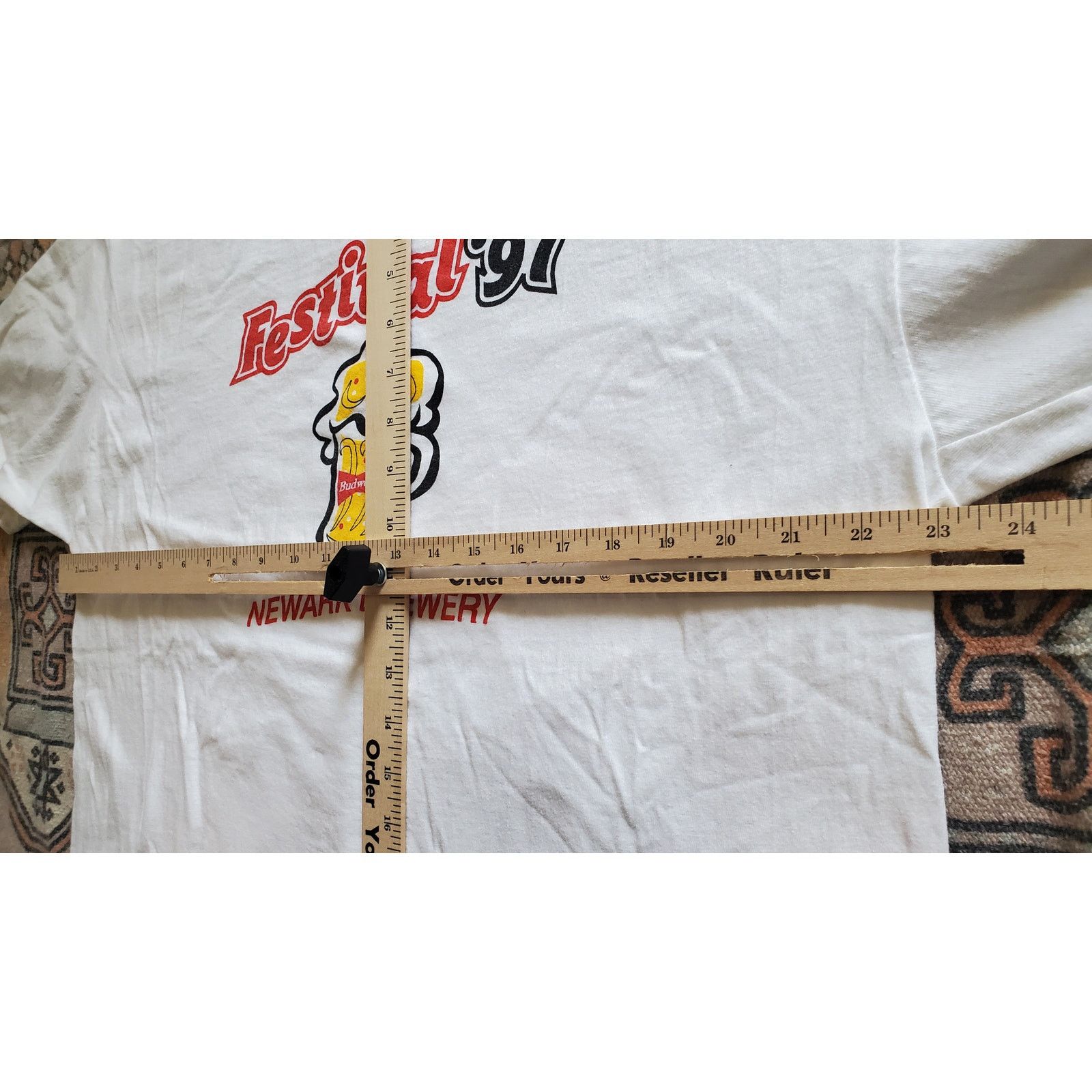 Hanes Newark Brewery Festival Budweiser 1997 Vintage Shirt XL Size US XL / EU 56 / 4 - 5 Thumbnail