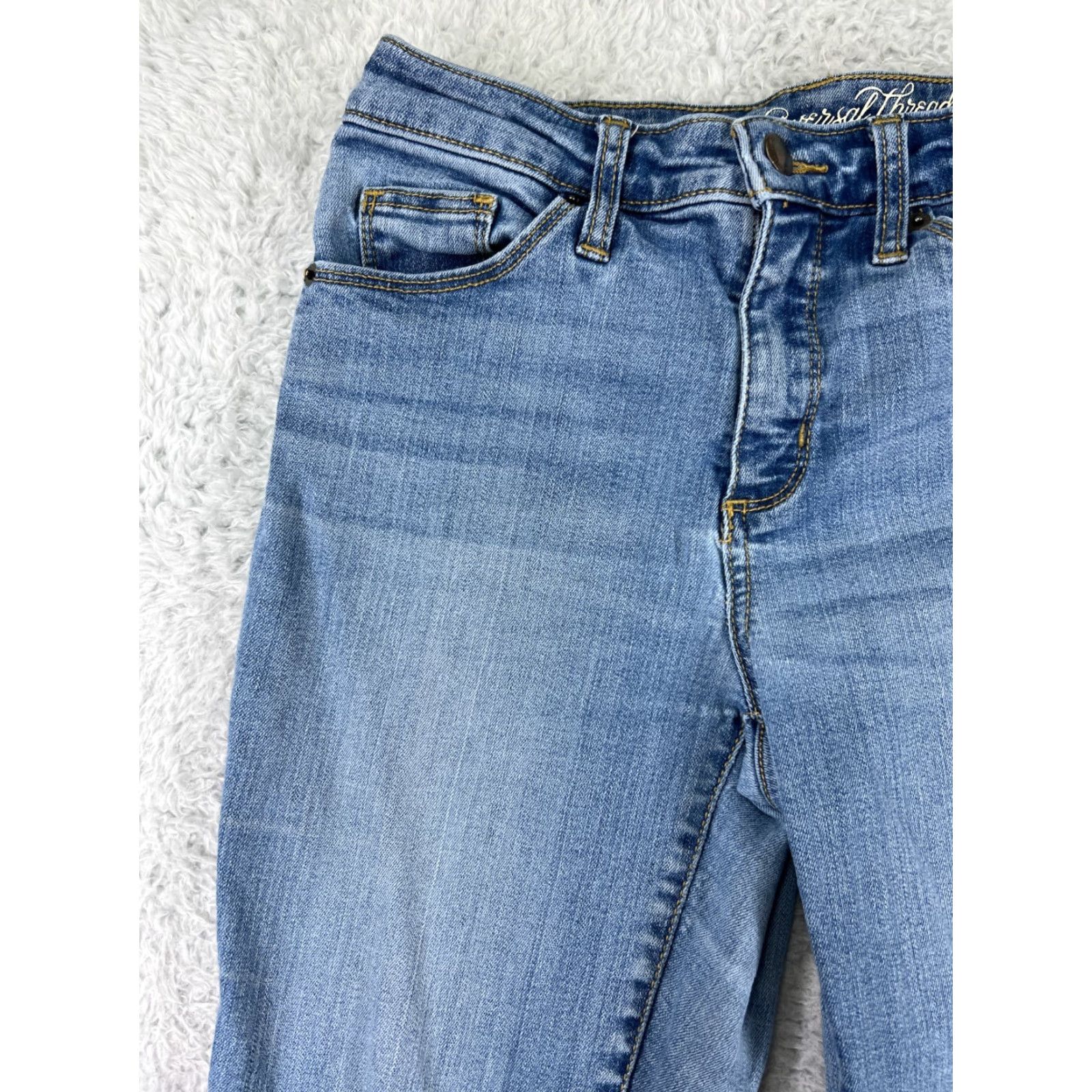 Vintage Universal Thread Women's Skinny Jeans Size 6 Blue Denim Regular Fit Cotton Blend 90s Retro Classic Women's Fashion Size 28" / US 6 / IT 42 - 7 Thumbnail