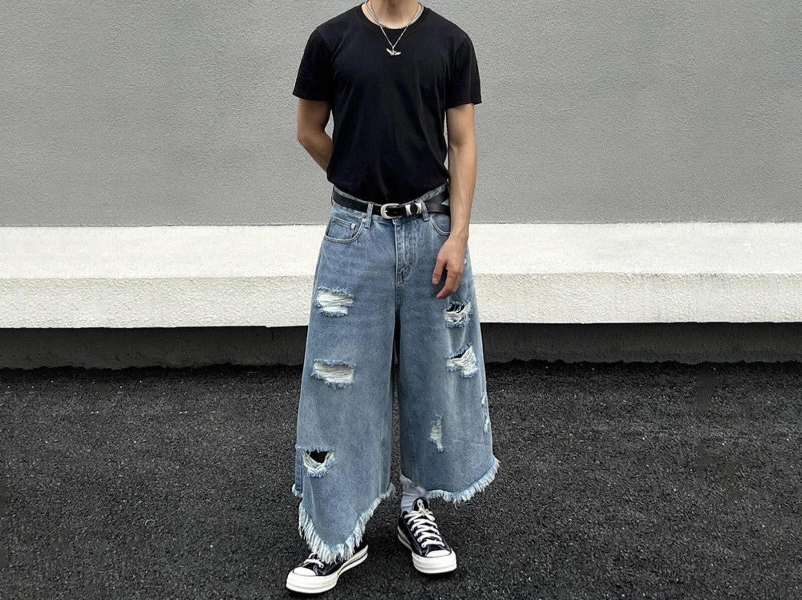 Jean Ripped Ultra Long Distressed Jorts Size US 30 / EU 46 - 5 Thumbnail