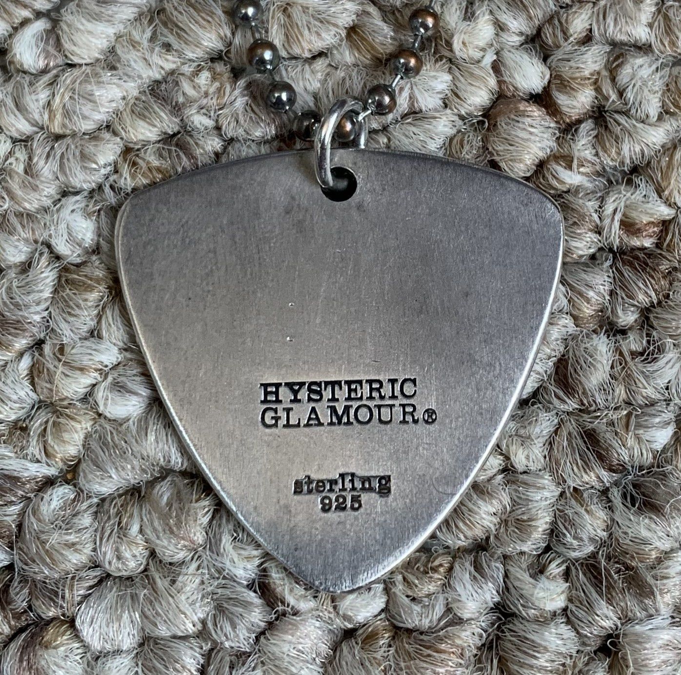 Hysteric Glamour Hysteric Glamour Silver Fuck Bear Guitar Pick Necklace Size ONE SIZE - 4 Thumbnail