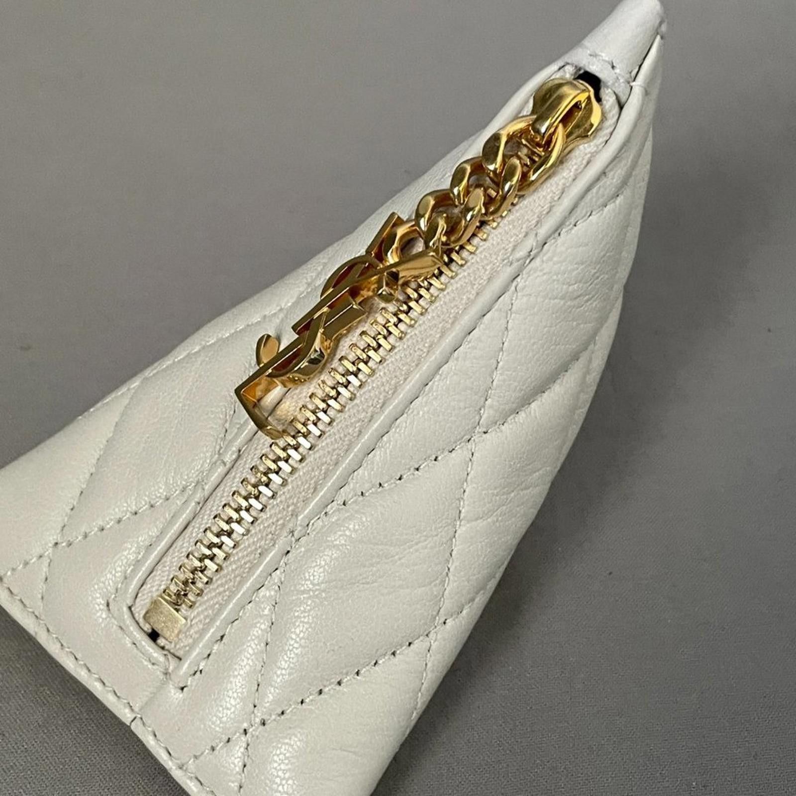 Saint Laurent Paris SAINT LAURENT Triangle Ysl Quilted Pouch Key Chain 669925 Size ONE SIZE - 1 Thumbnail